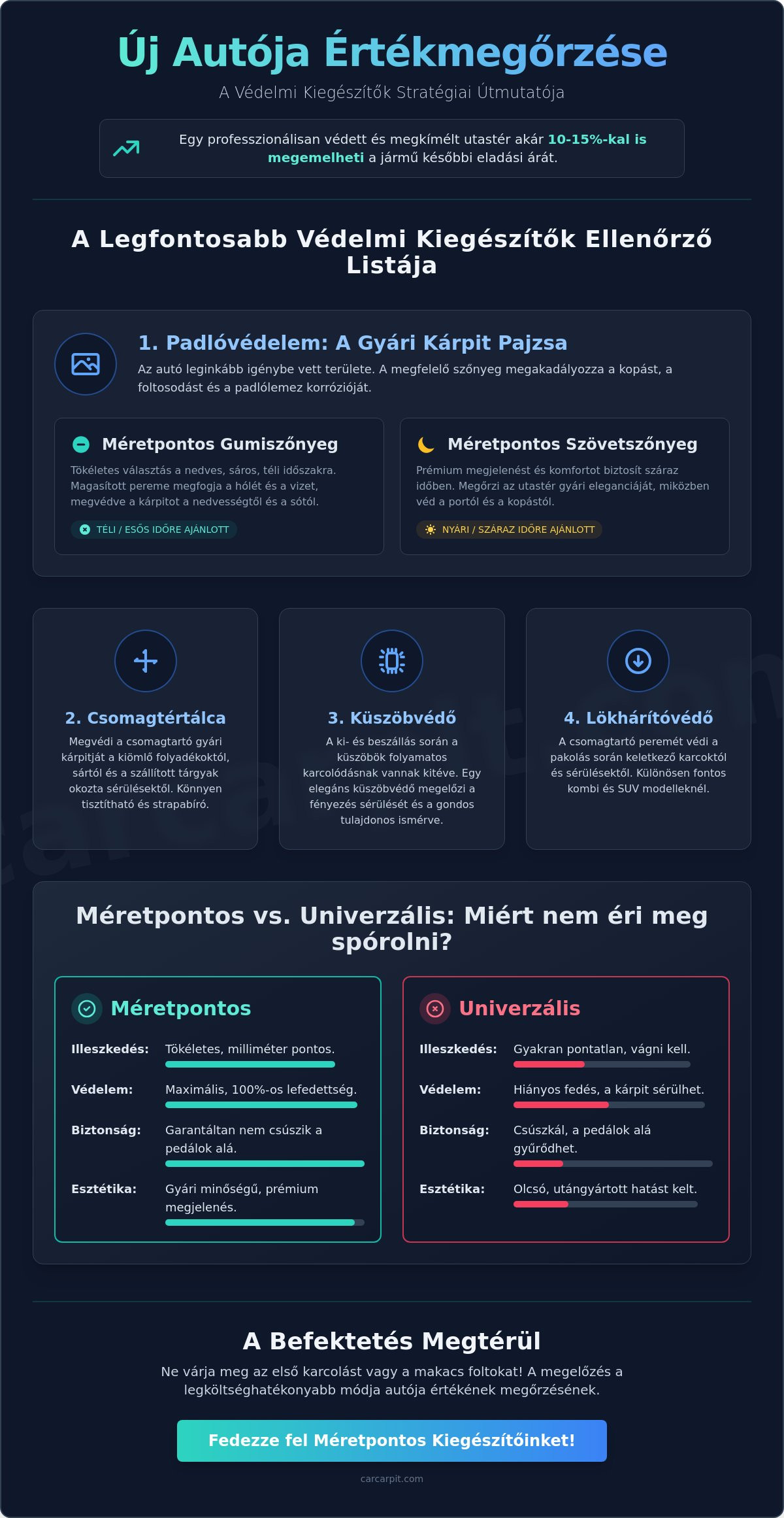 Autó értékmegőrzés kiegészítőkkel