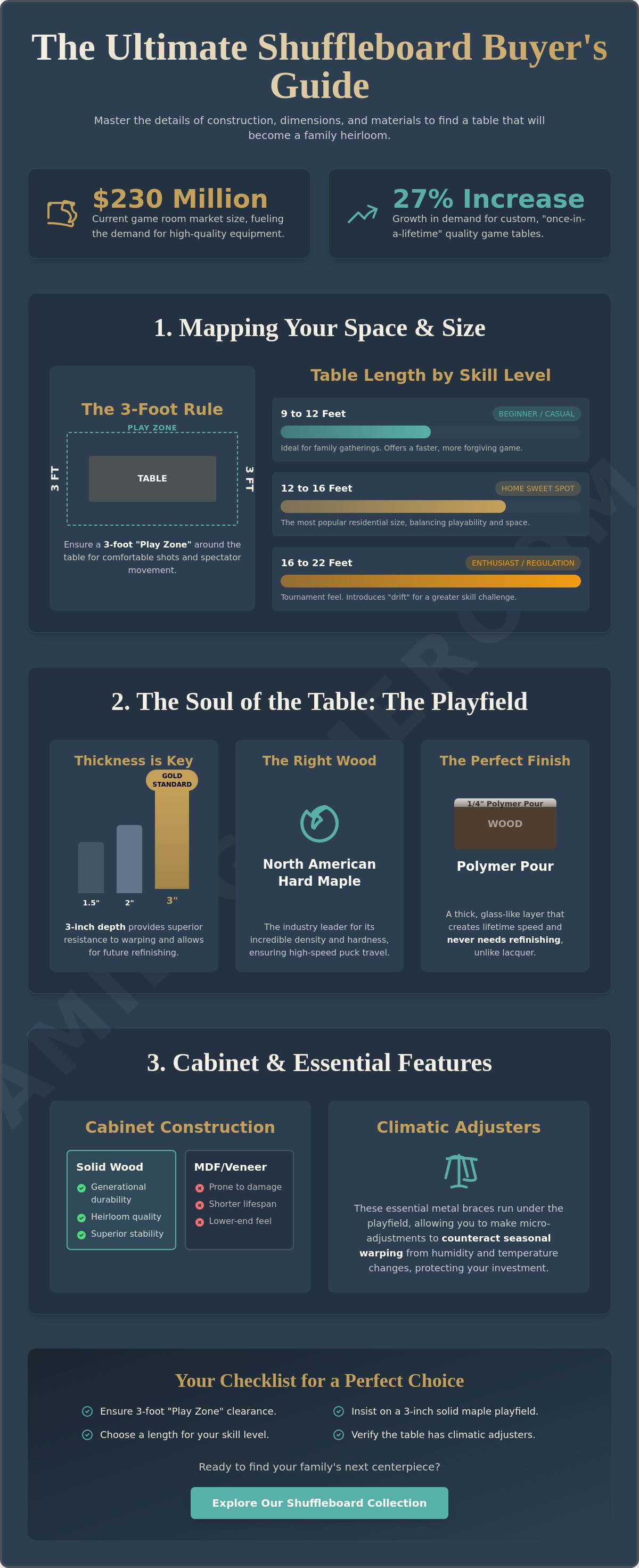 How to choose a shuffleboard table
