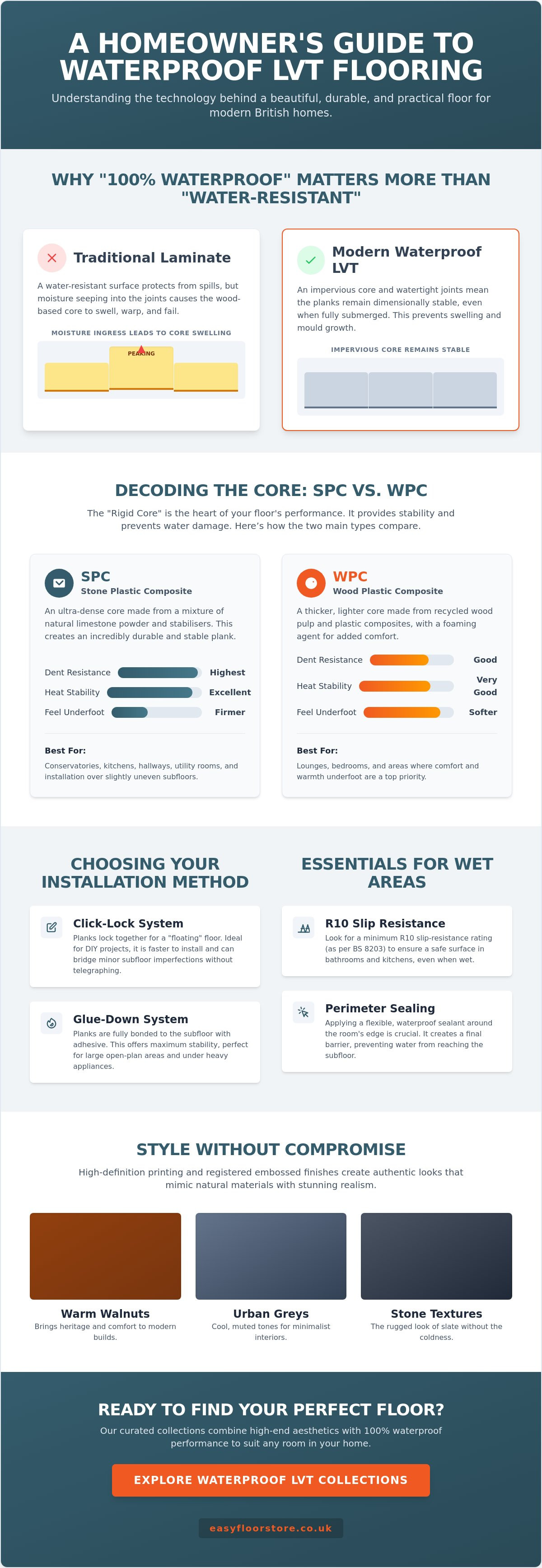 Waterproof LVT flooring