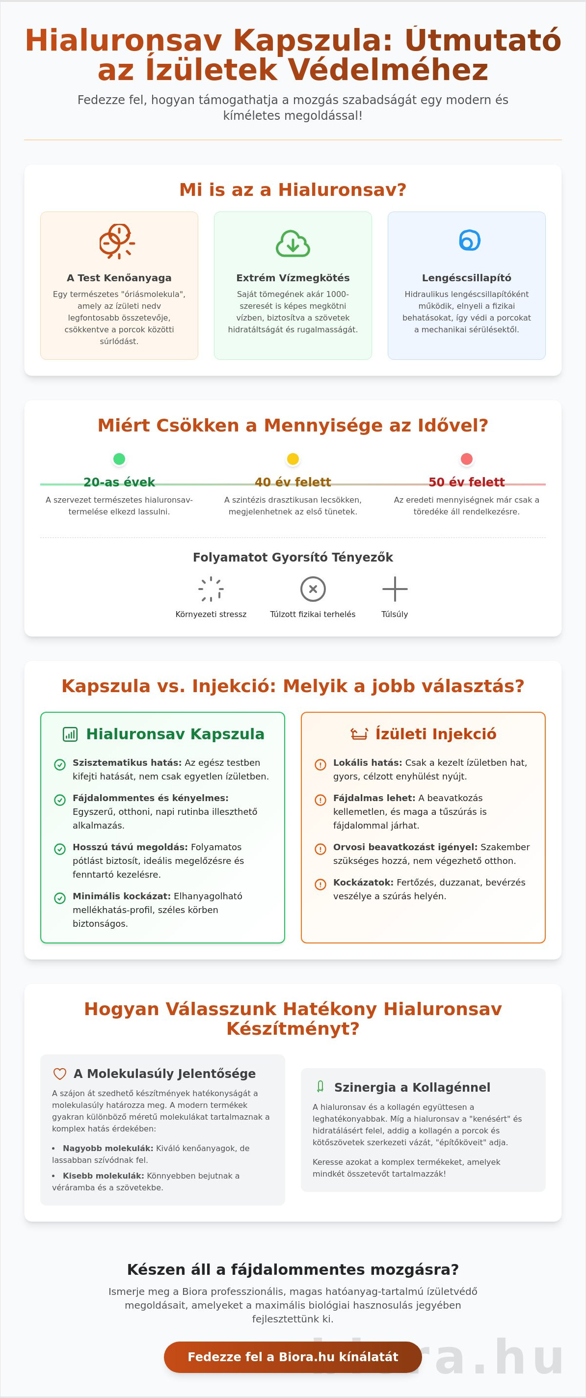 Hialuronsav kapszula ízületekre