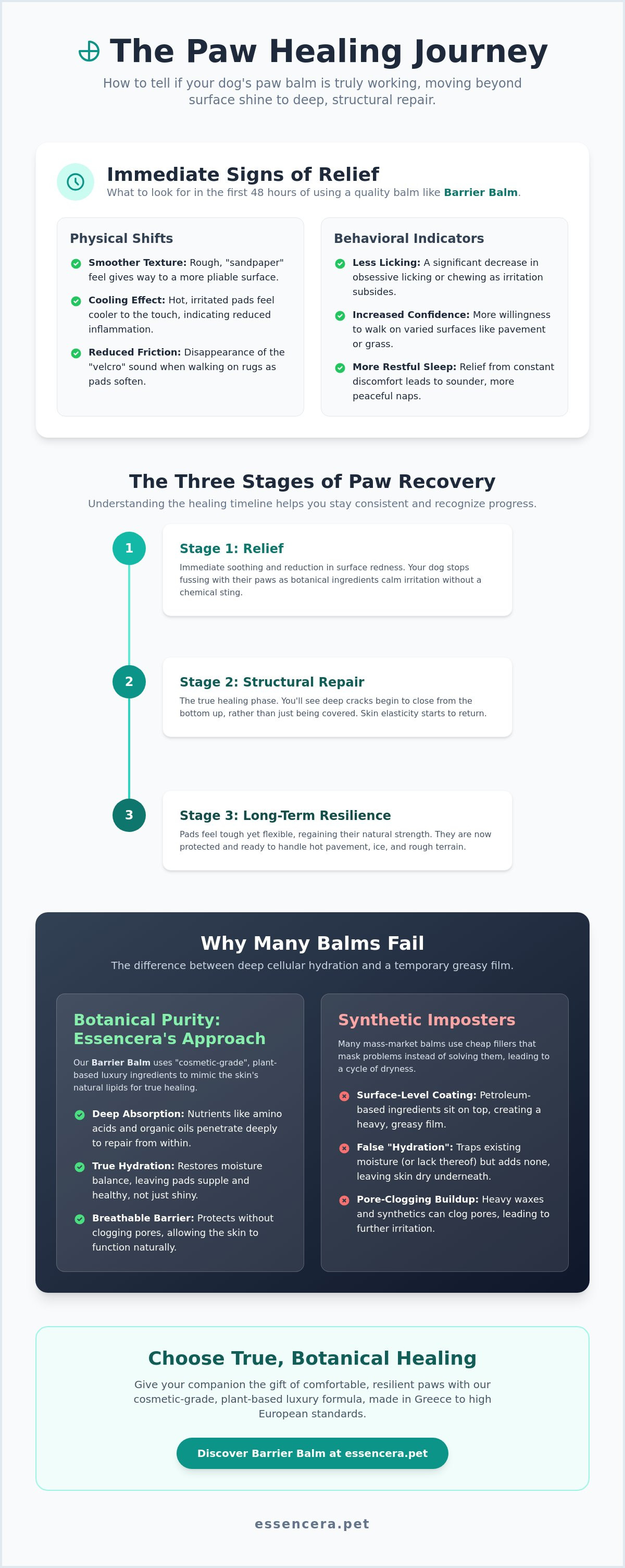 How to tell if dog paw balm is working
