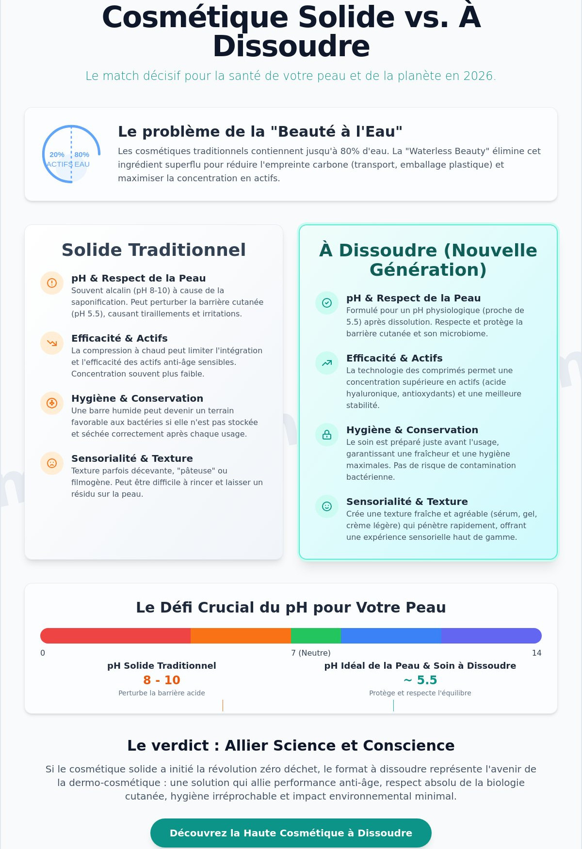 Cosmétique solide vs cosmétique à dissoudre