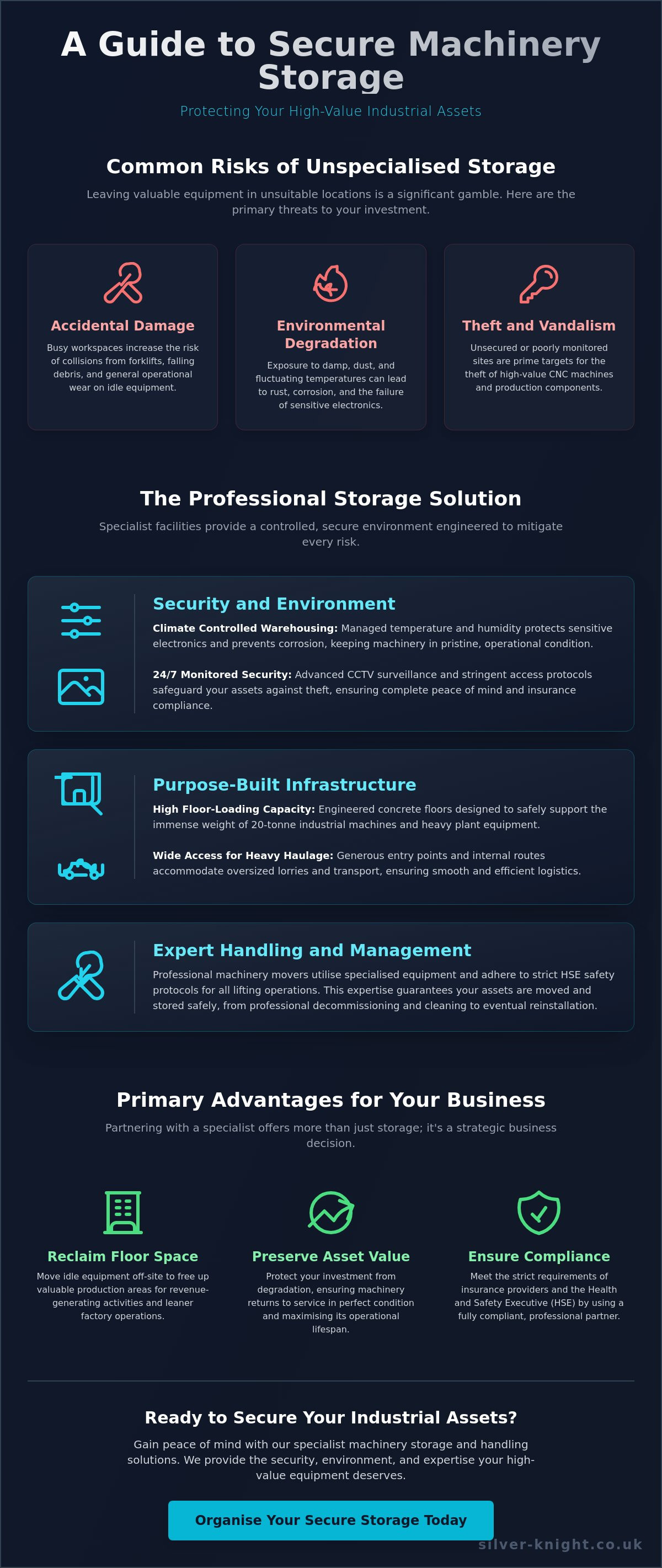 Secure machinery storage solutions UK