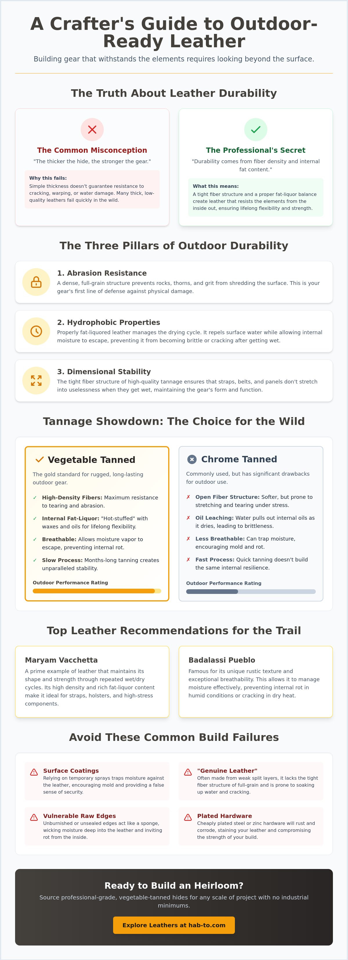 Best leather for outdoor gear