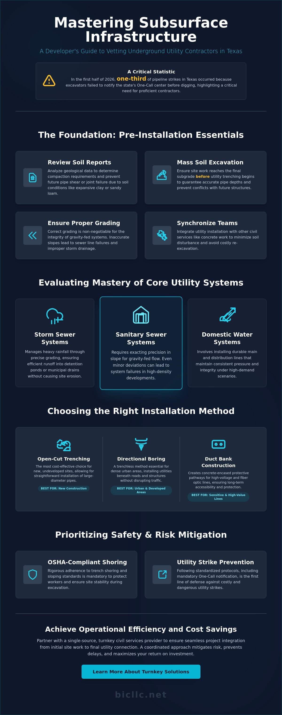 Underground utility installation contractor