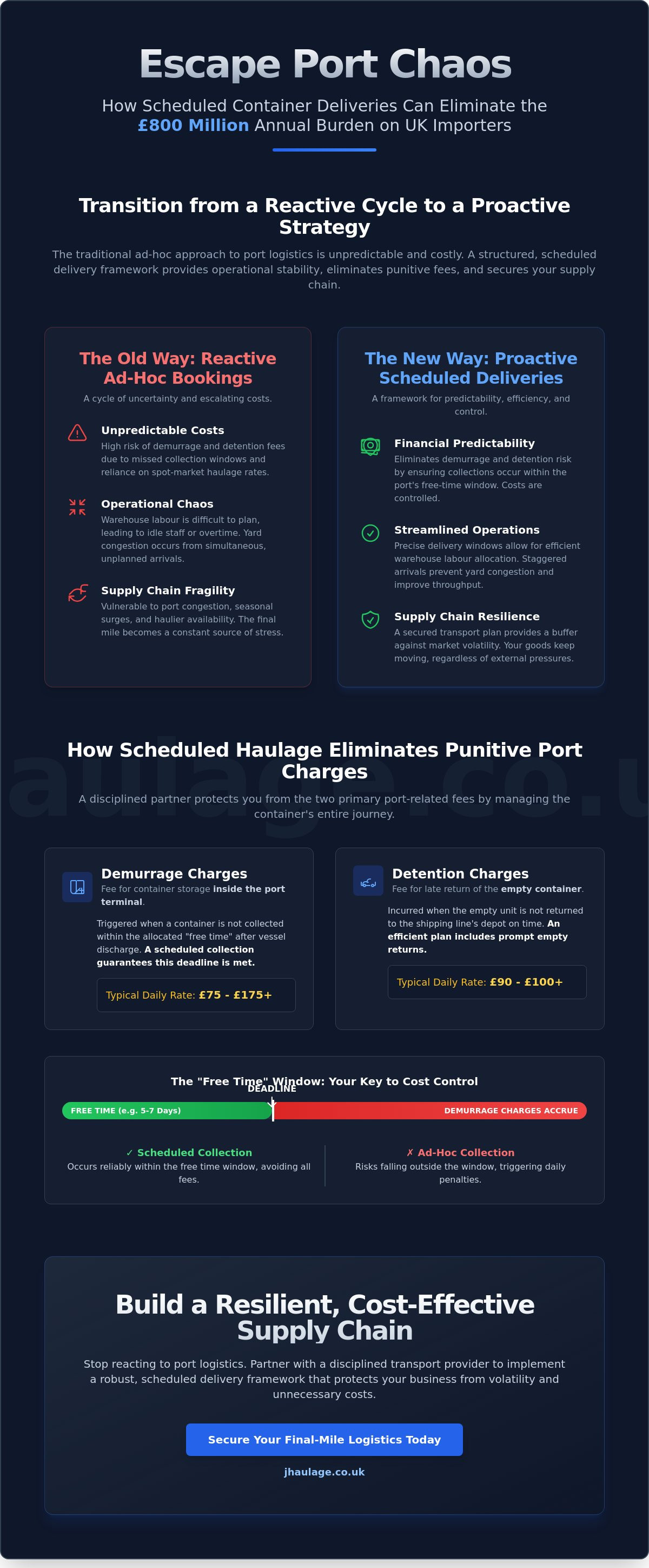 Scheduled container deliveries