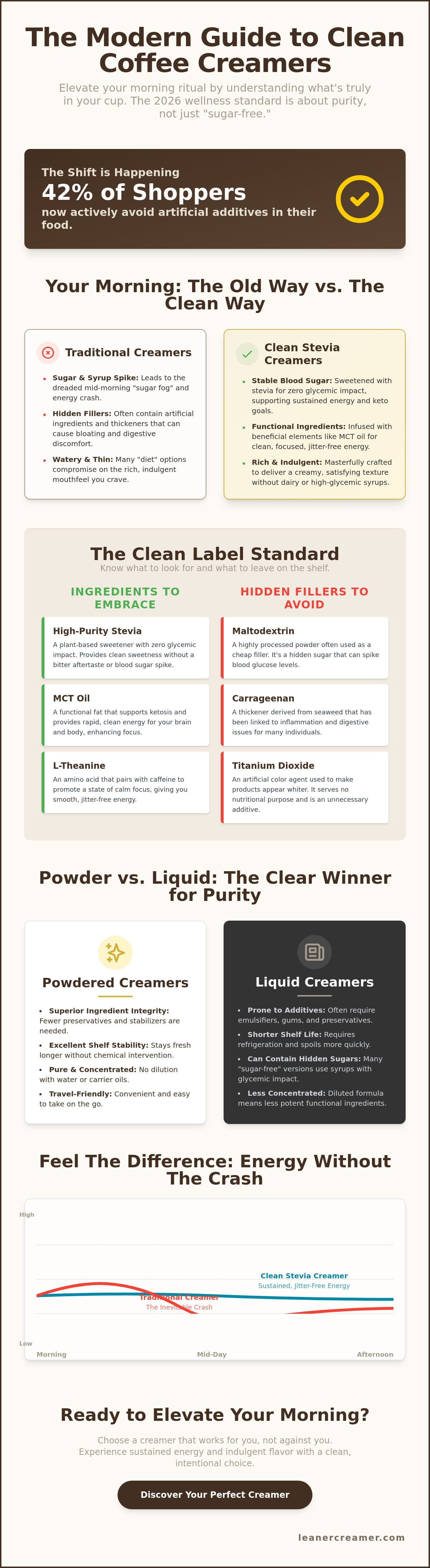 Coffee creamer with stevia