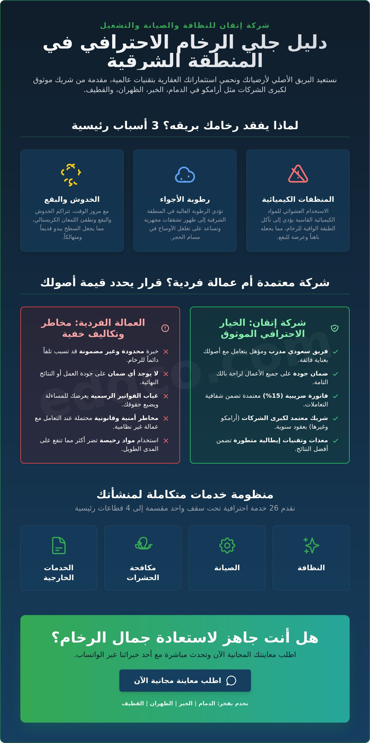 خدمات جلي الرخام بحي المحمدية