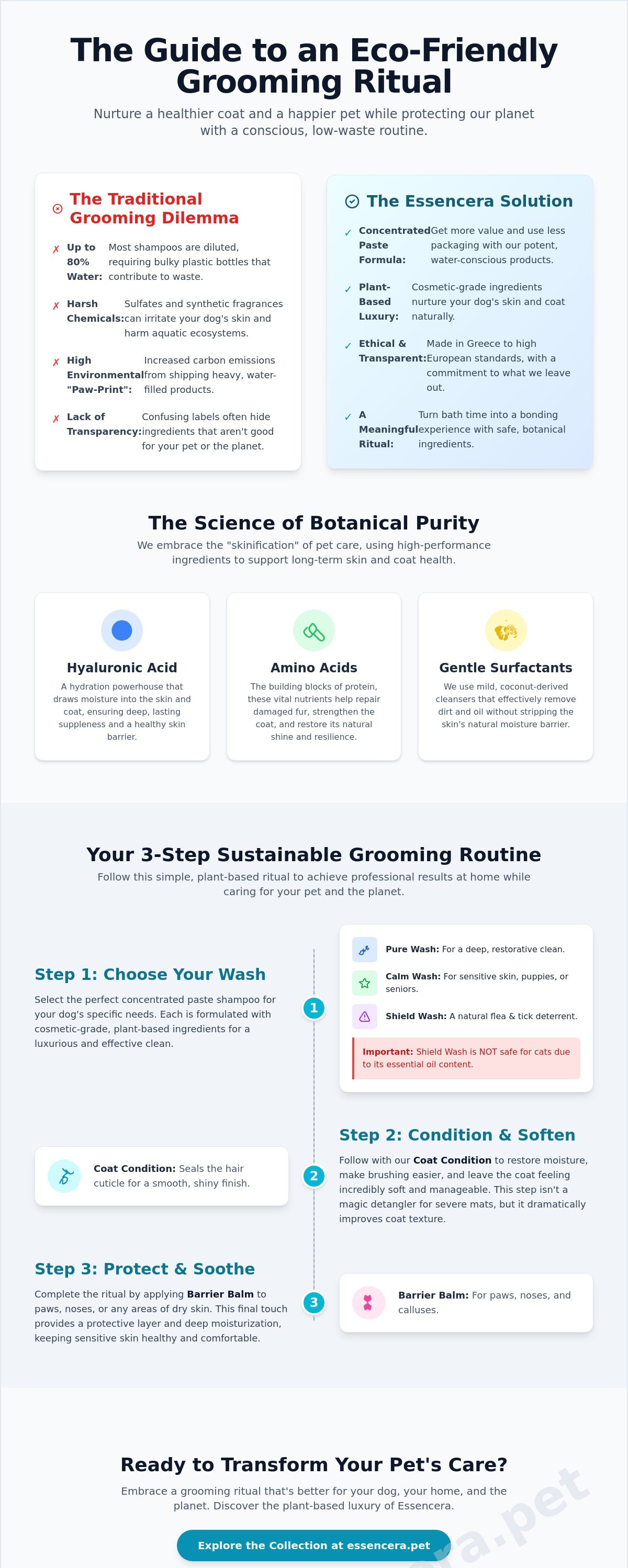 Eco-friendly dog grooming routine