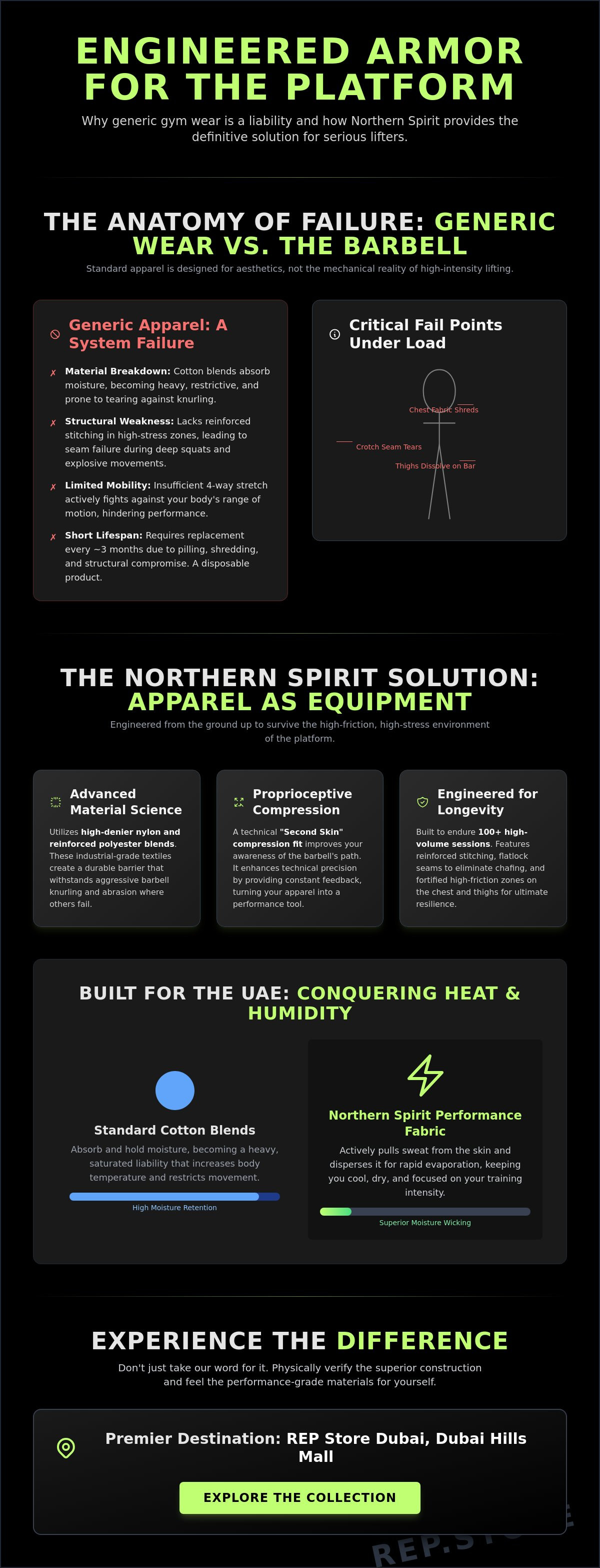 Northern Spirit clothing for weightlifters