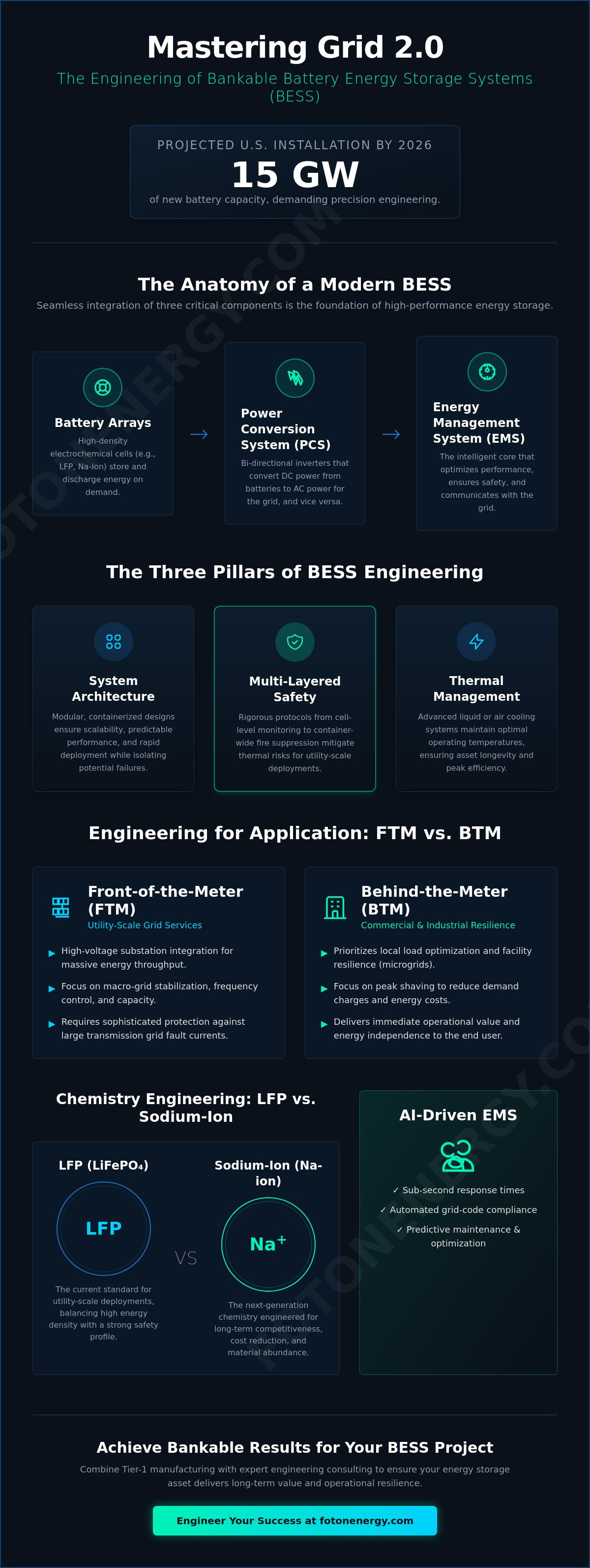 Grid connected energy storage engineering