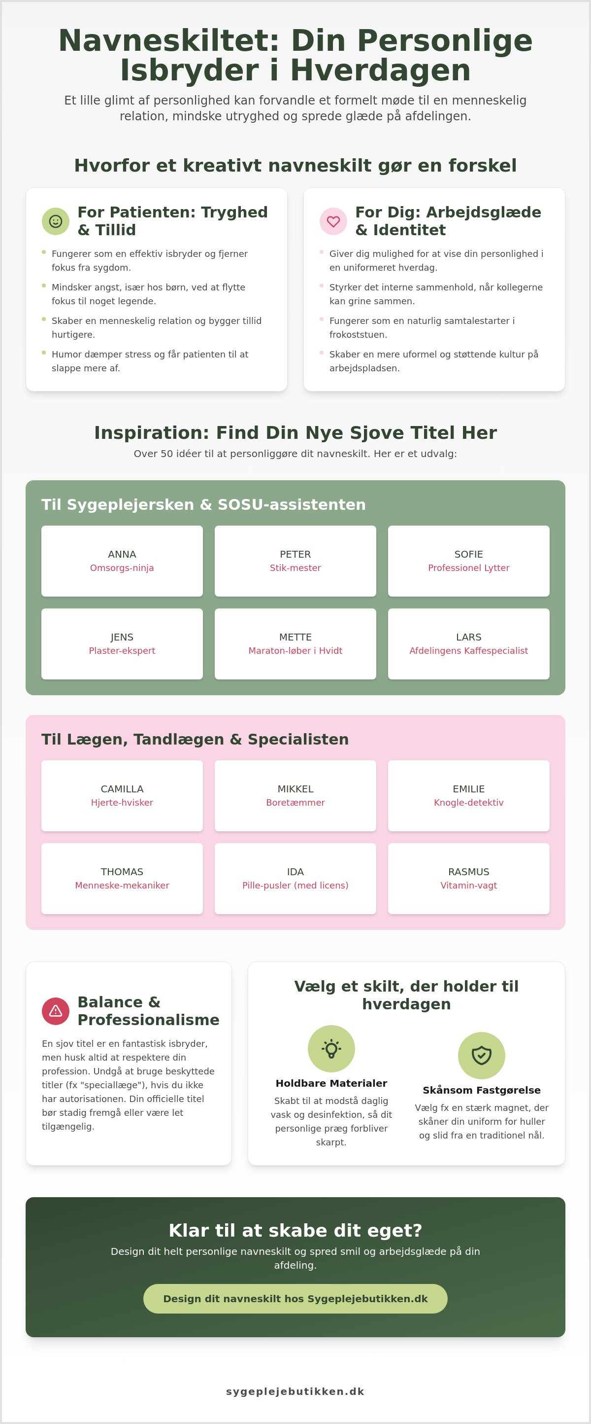 Navneskilt med sjov titel