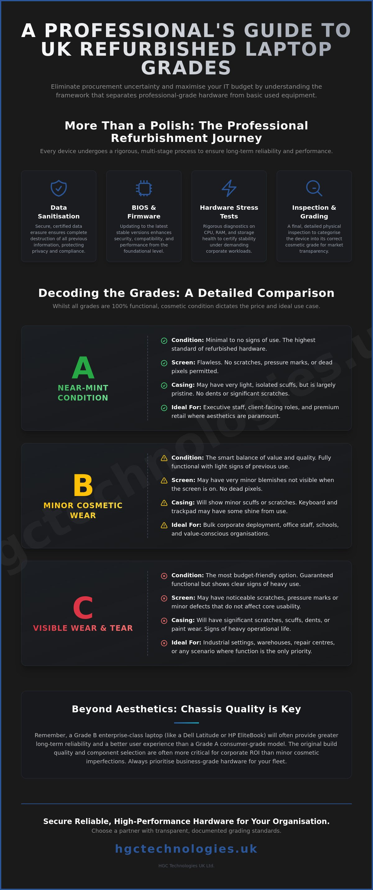 Refurbished laptop grades explained UK