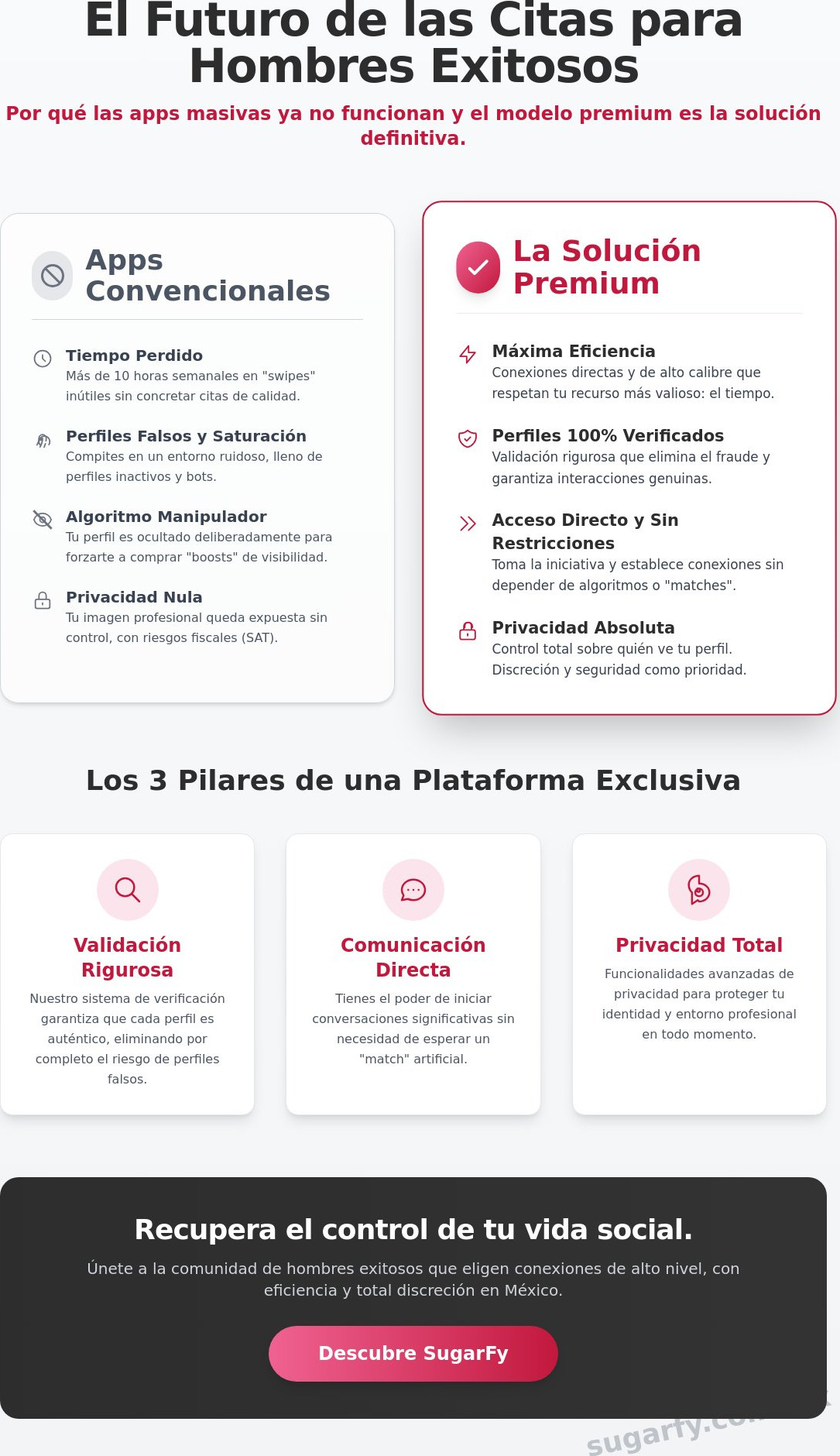 Sitio de citas premium para hombres