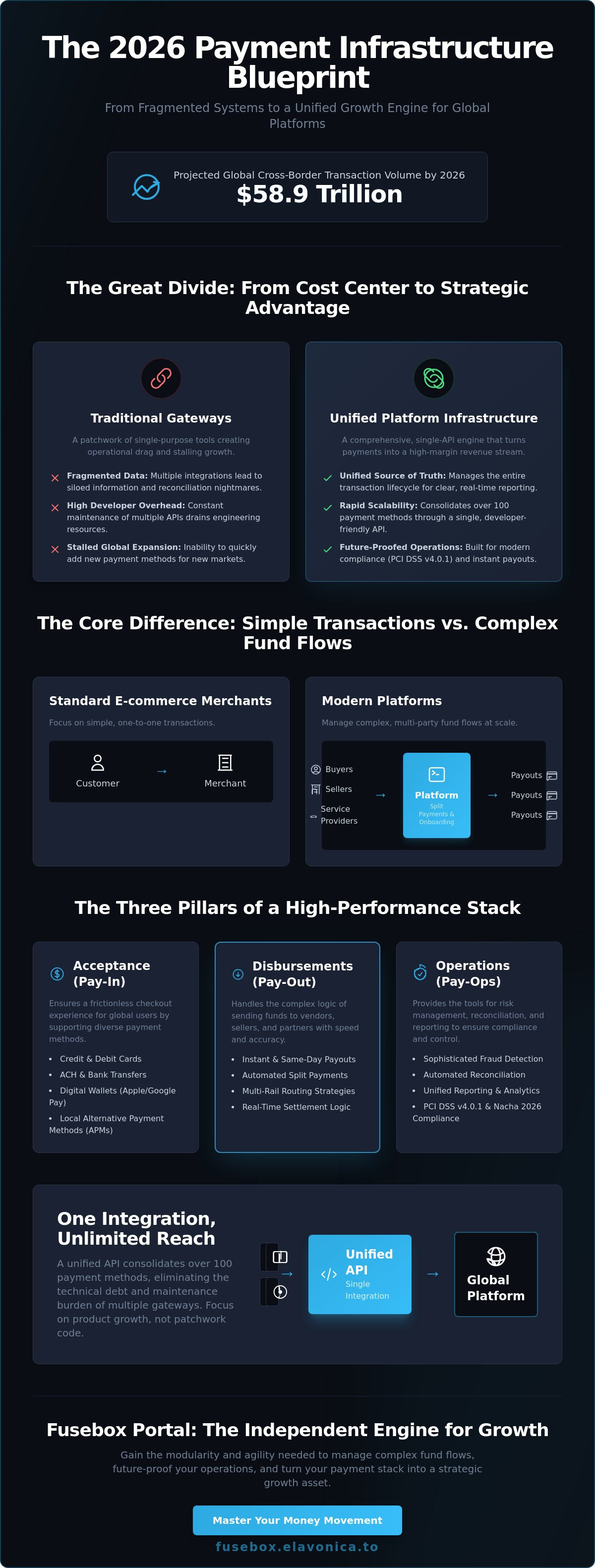 Payment infrastructure for platforms