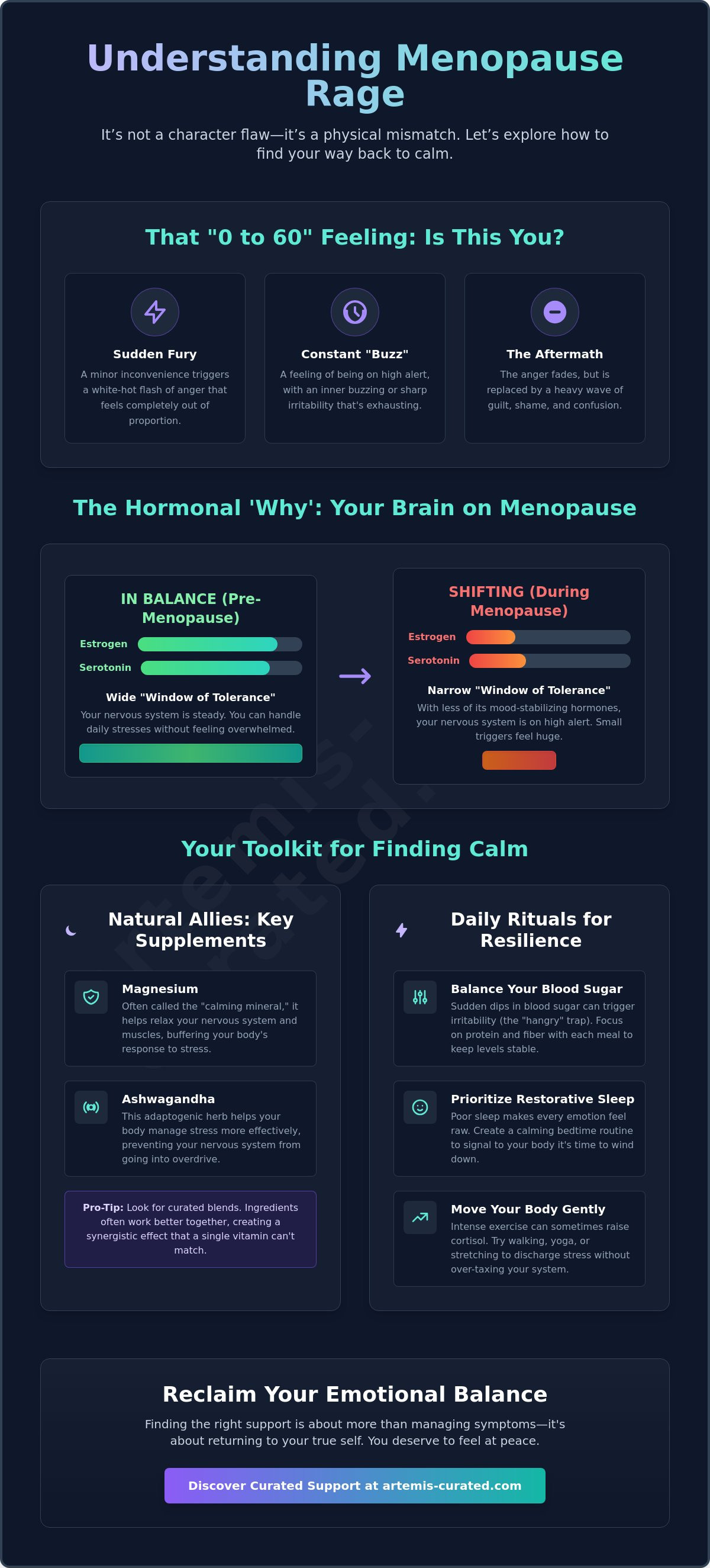 Supplements for menopause rage and irritability