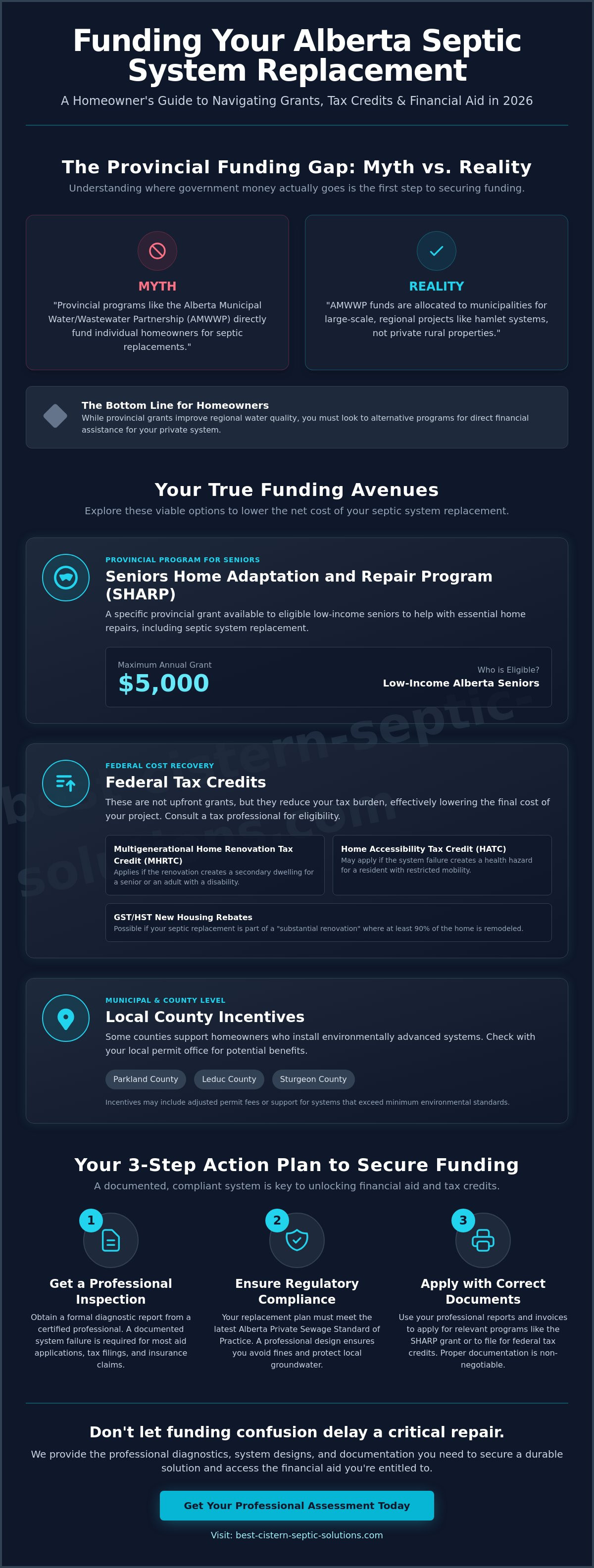 Government grants for septic replacement Alberta 2026