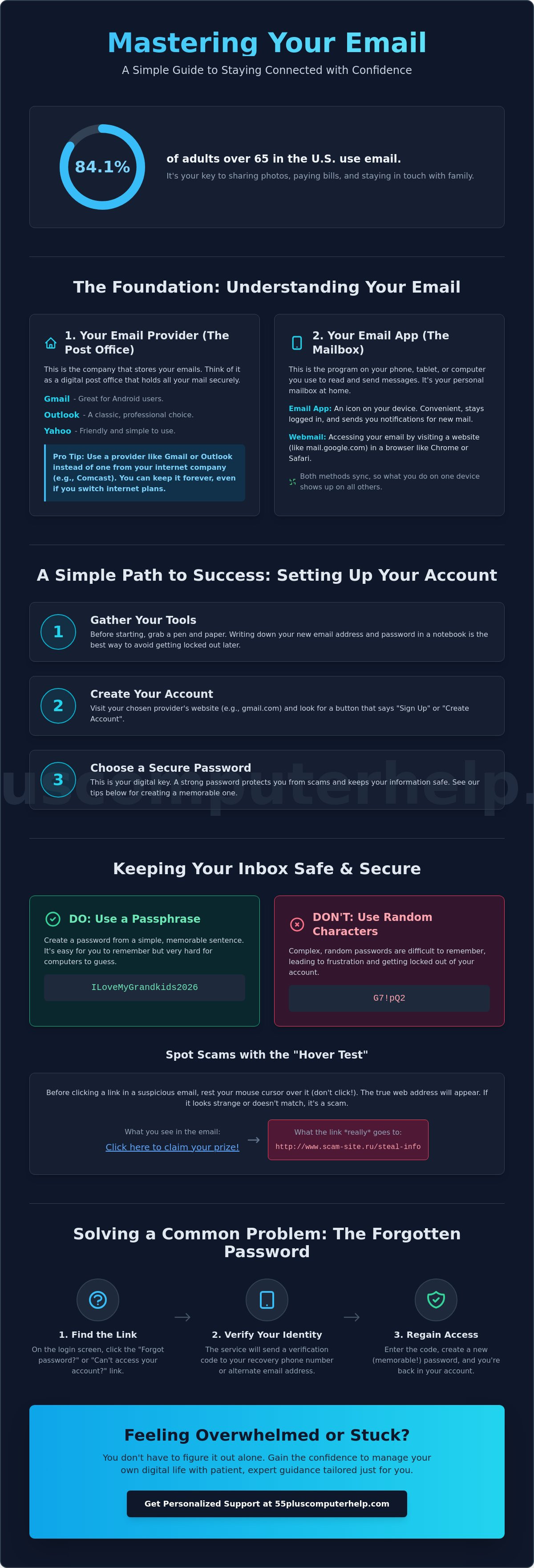 Email setup and troubleshooting