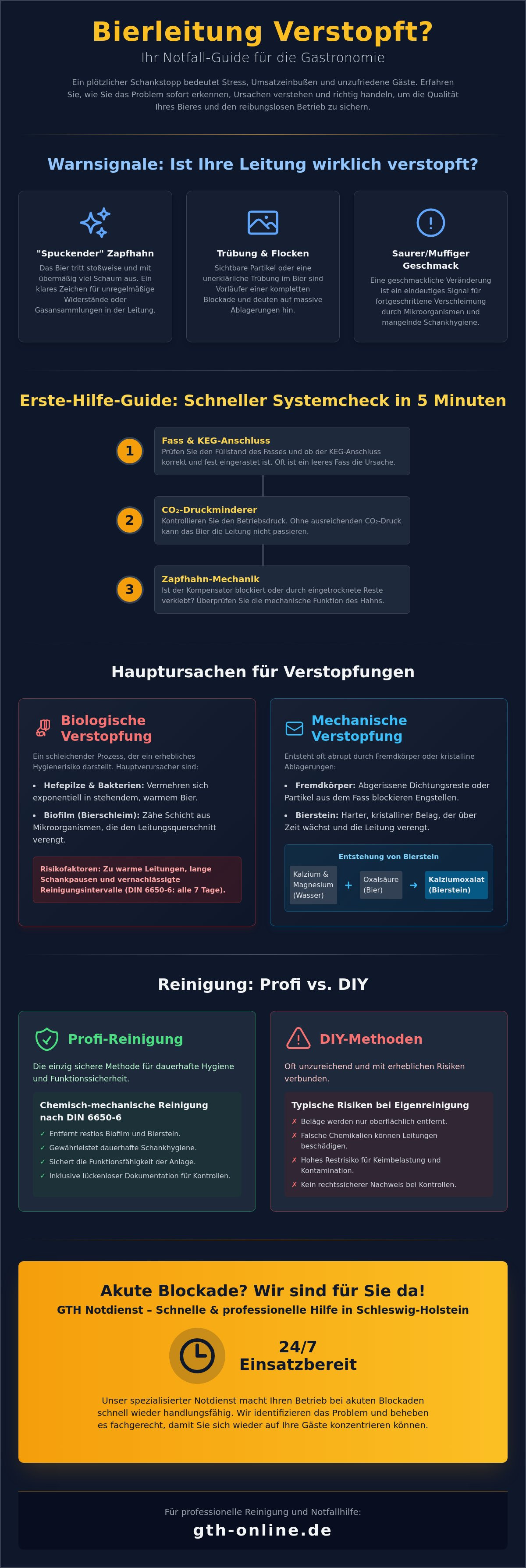 Bierleitung verstopft Gastronomie