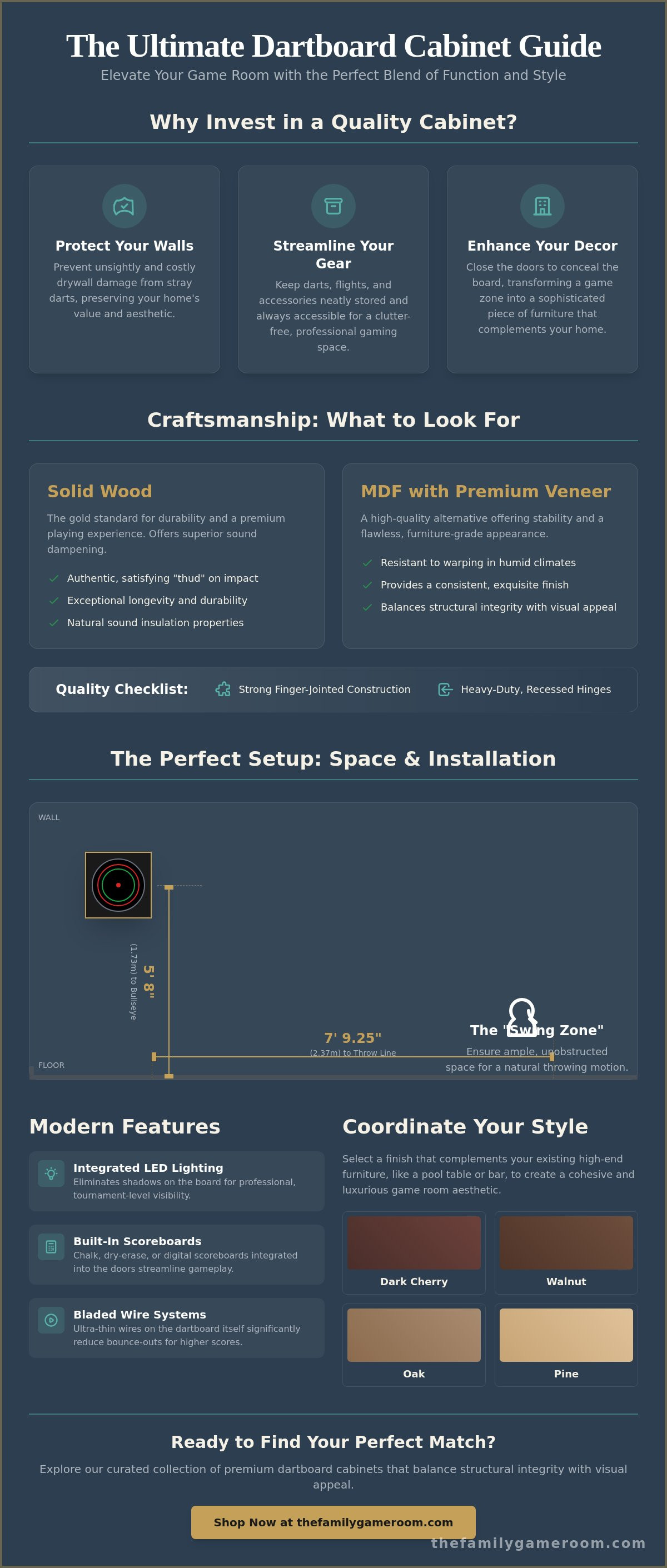 Dartboard cabinet buying guide
