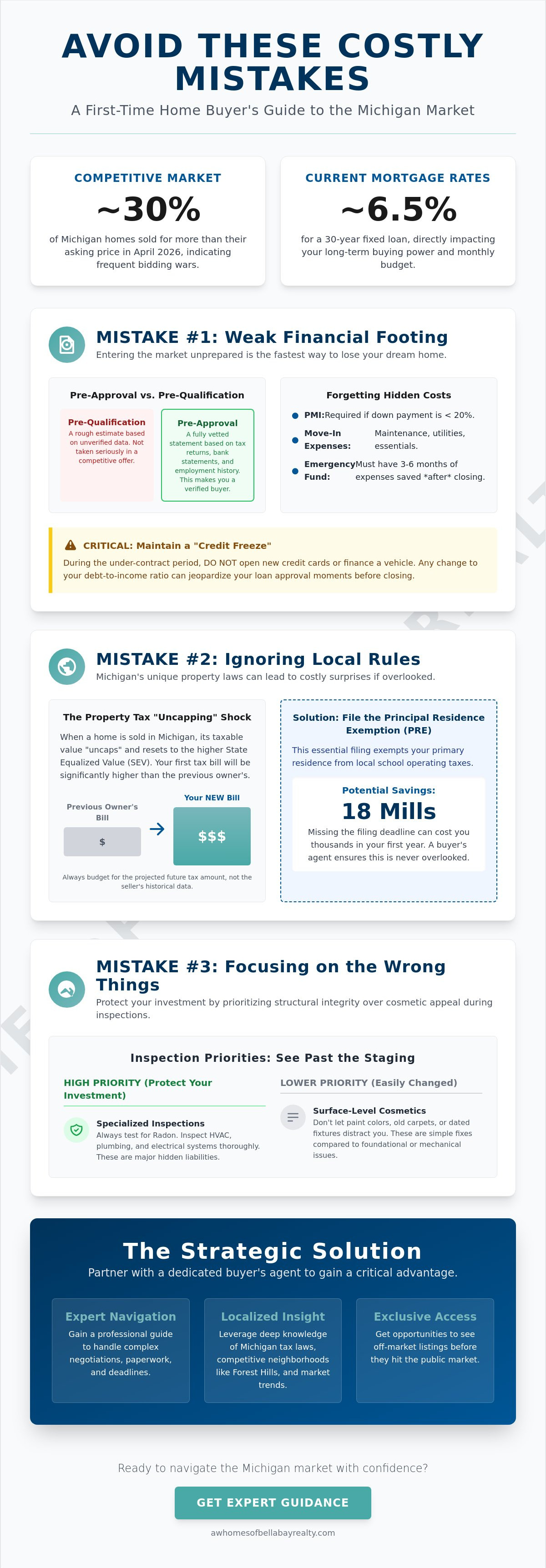 First time home buyer mistakes to avoid MI