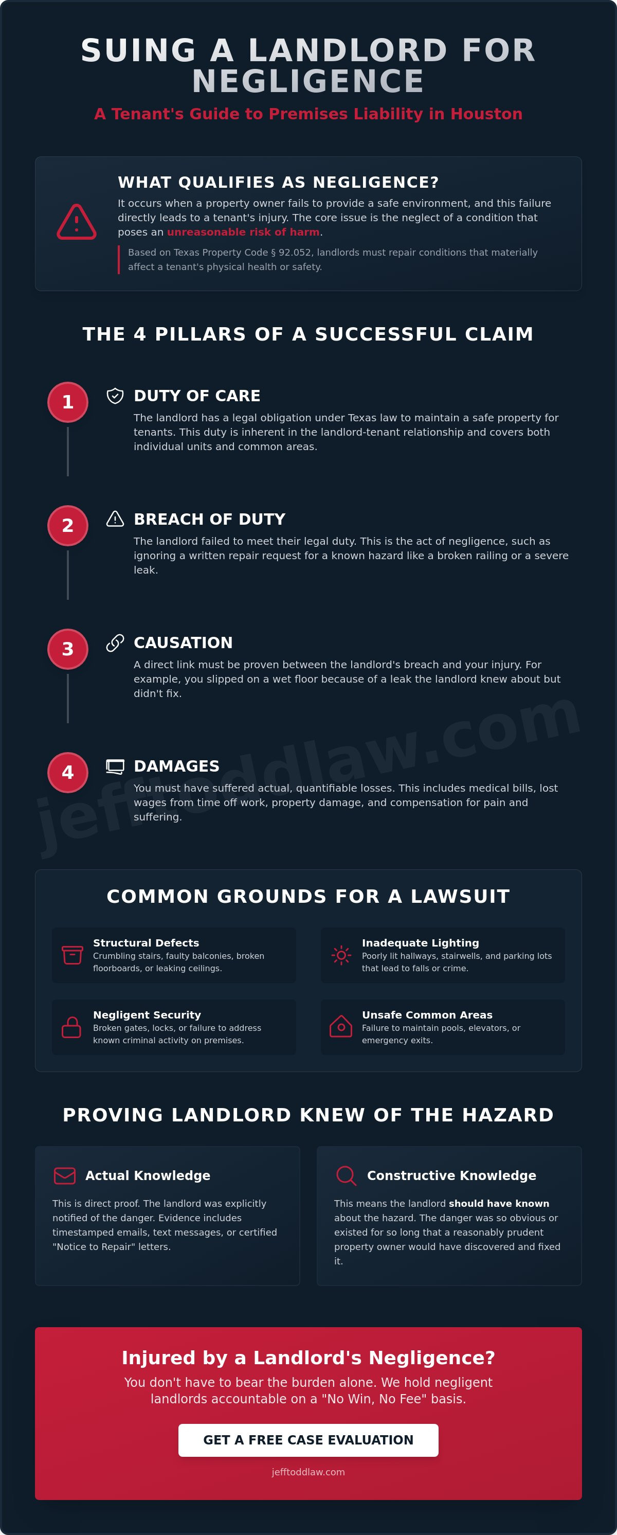 Suing a landlord for negligence in Houston