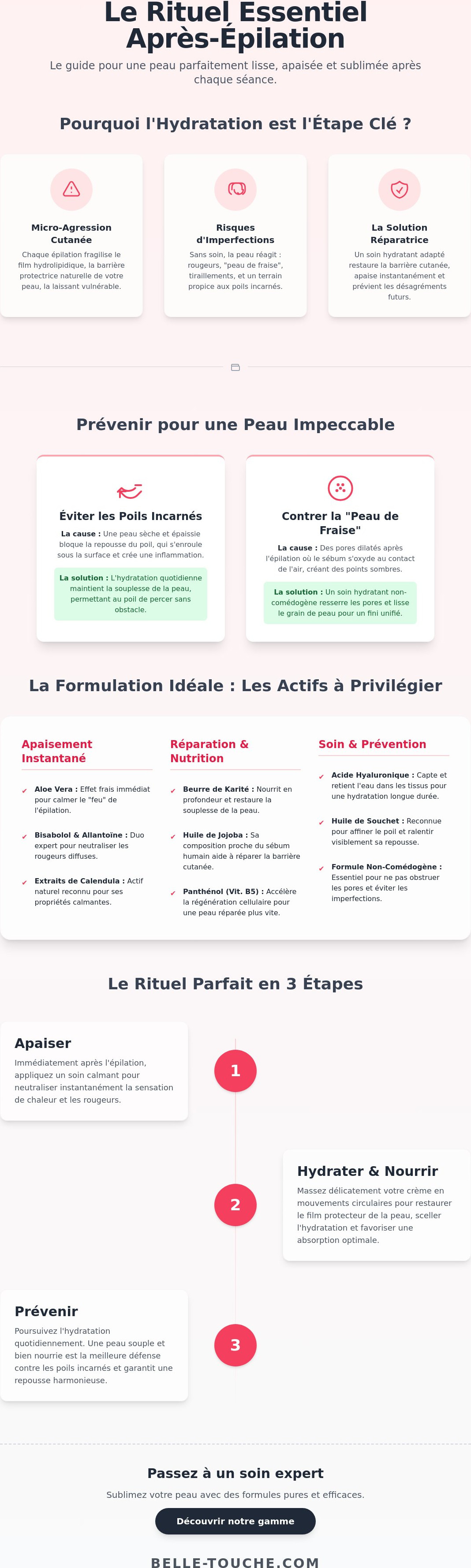 Crème hydratante après épilation