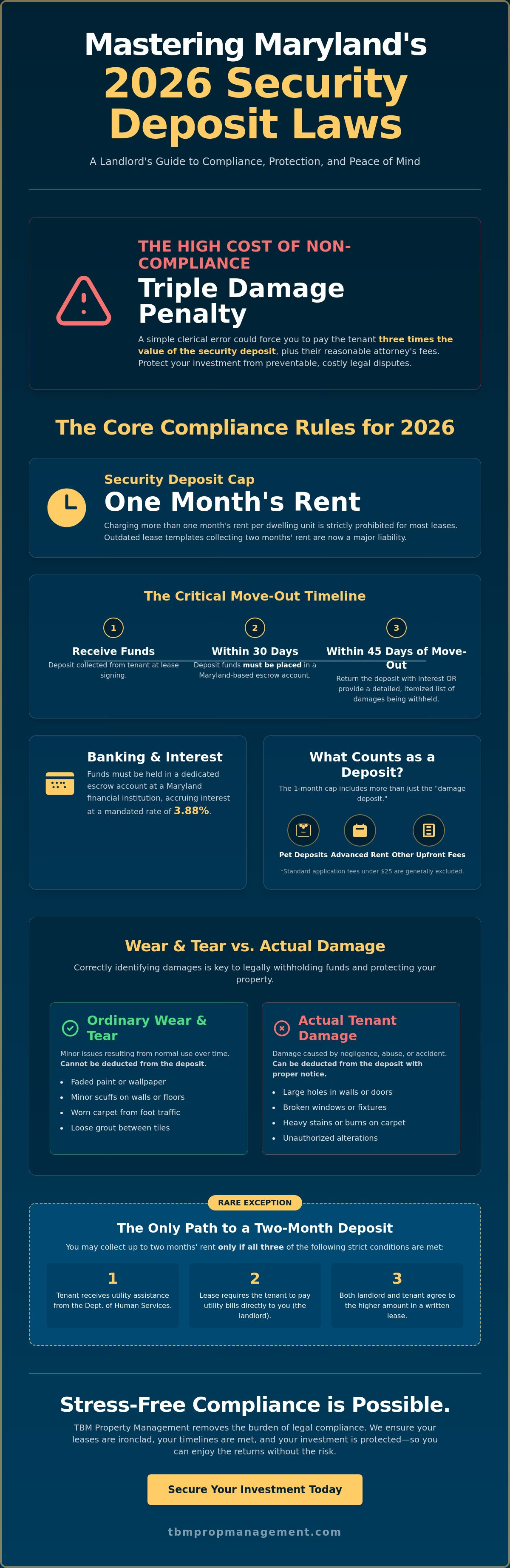 Security deposit laws maryland 2026