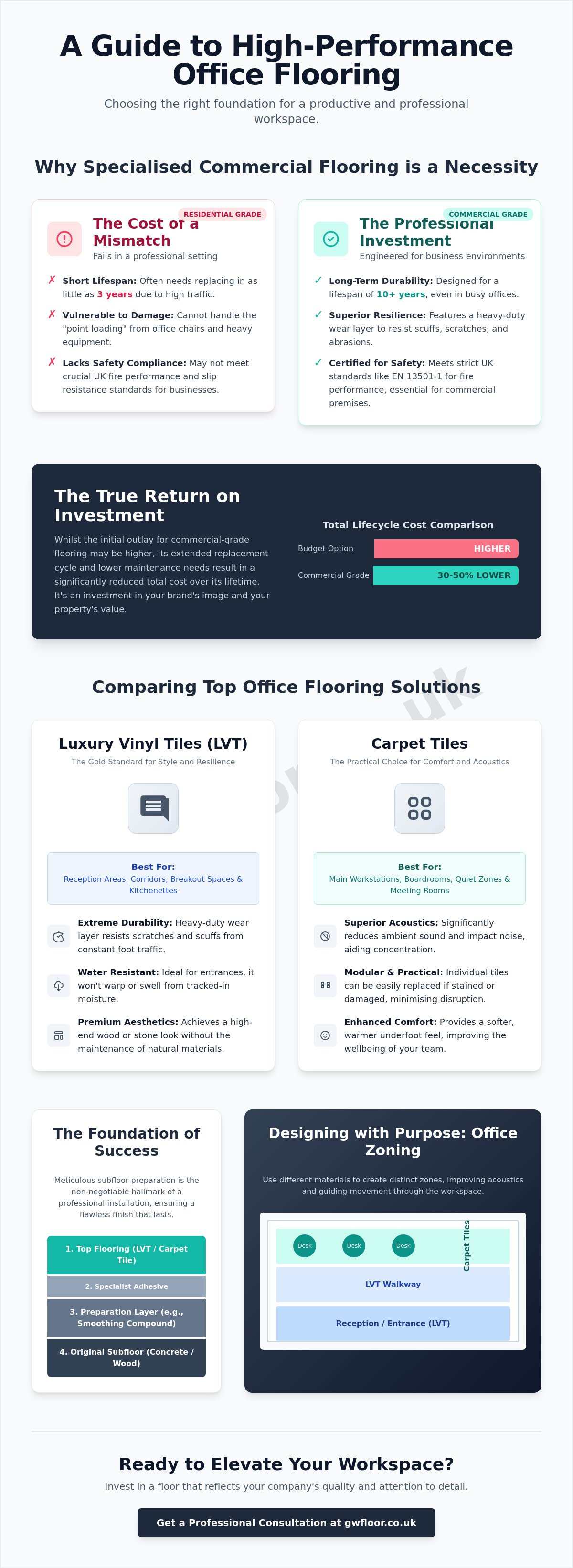 Office flooring solutions Brentwood