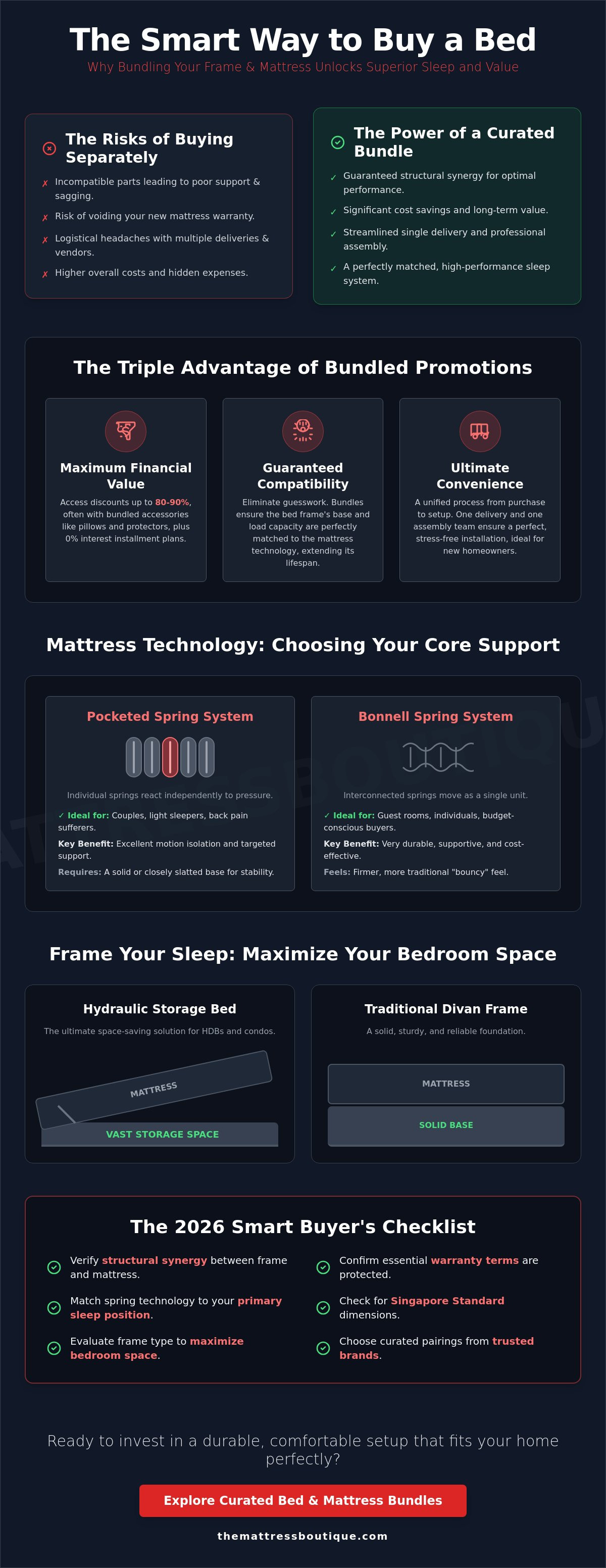 Bed frame and mattress promotion