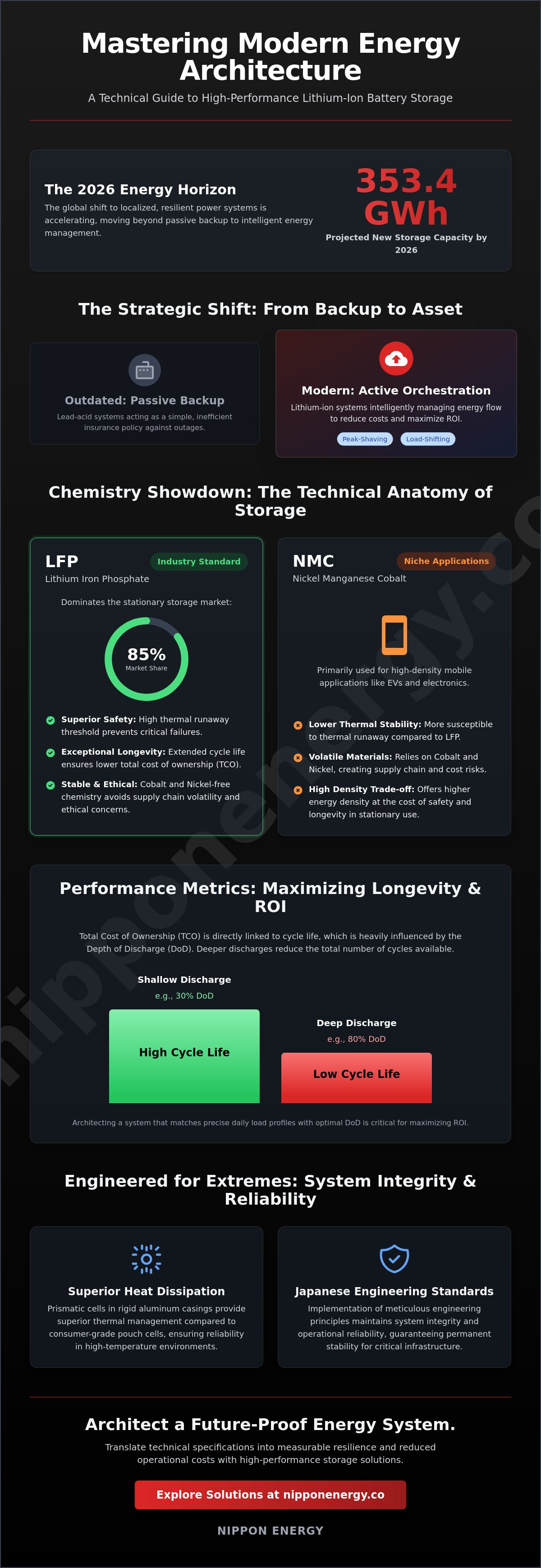 Lithium ion battery storage