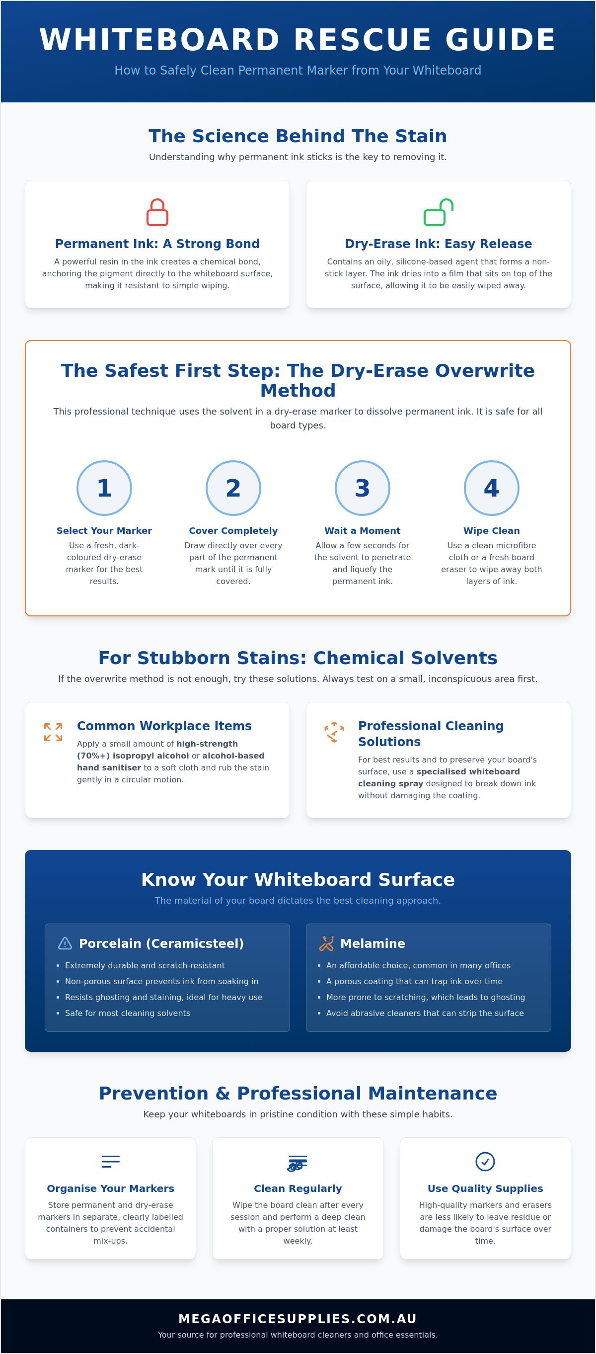 How to clean permanent marker off a whiteboard
