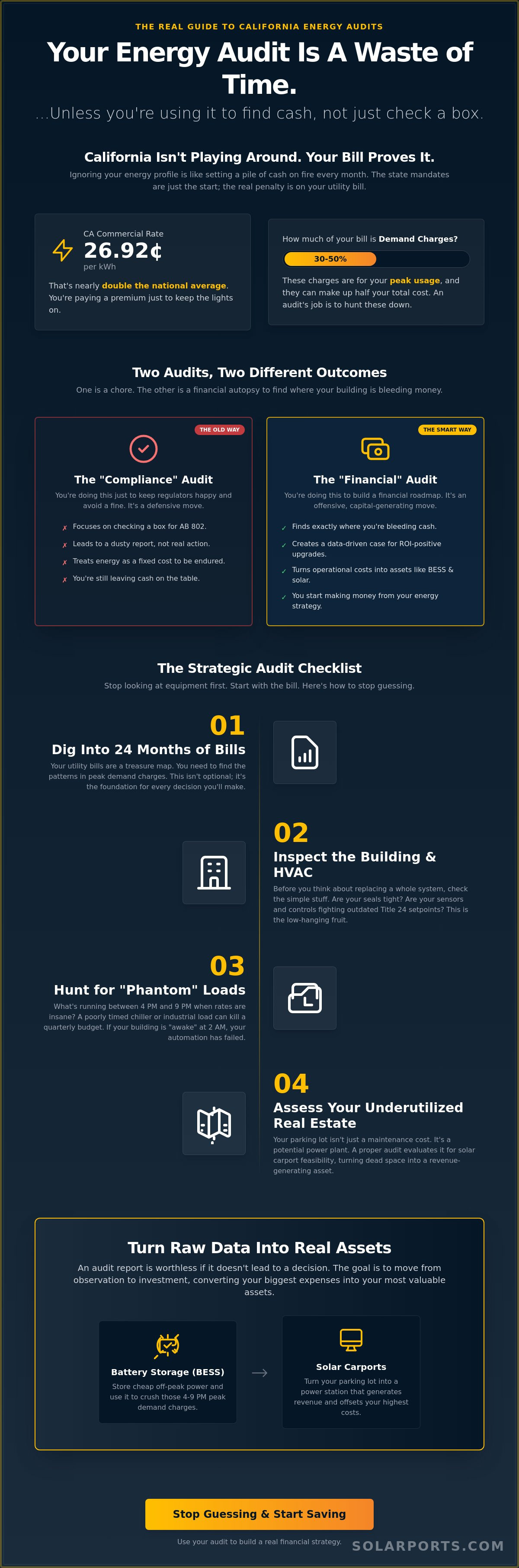 Commercial energy audit checklist California
