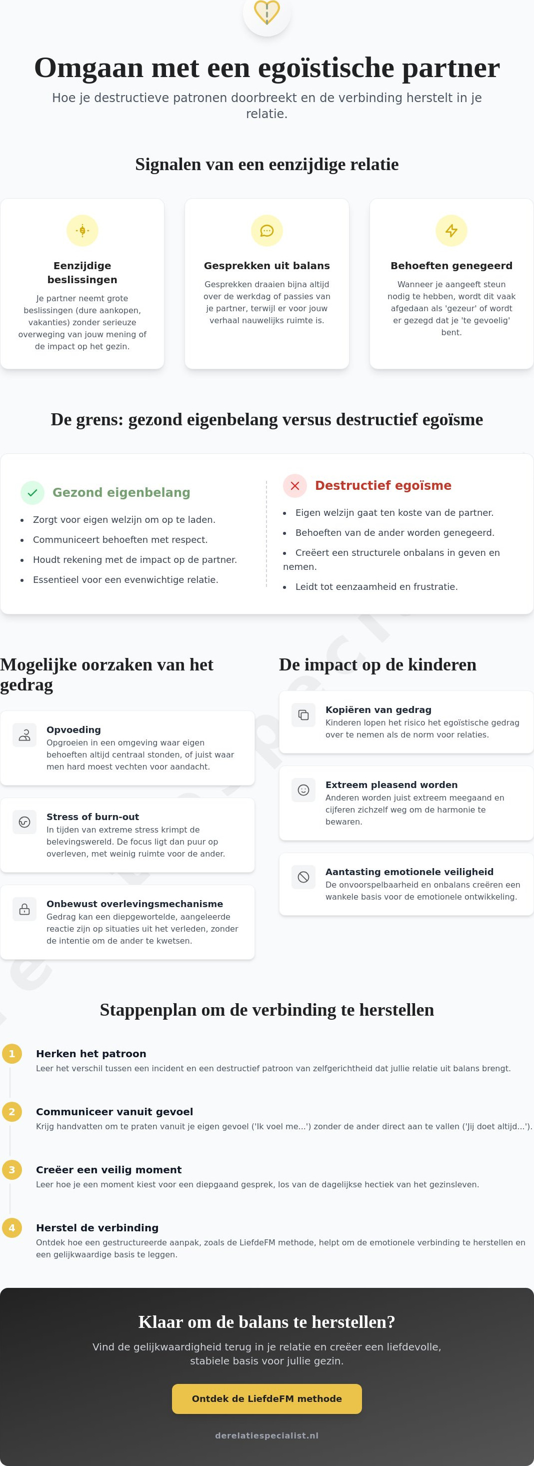 Omgaan met een egoïstische partner