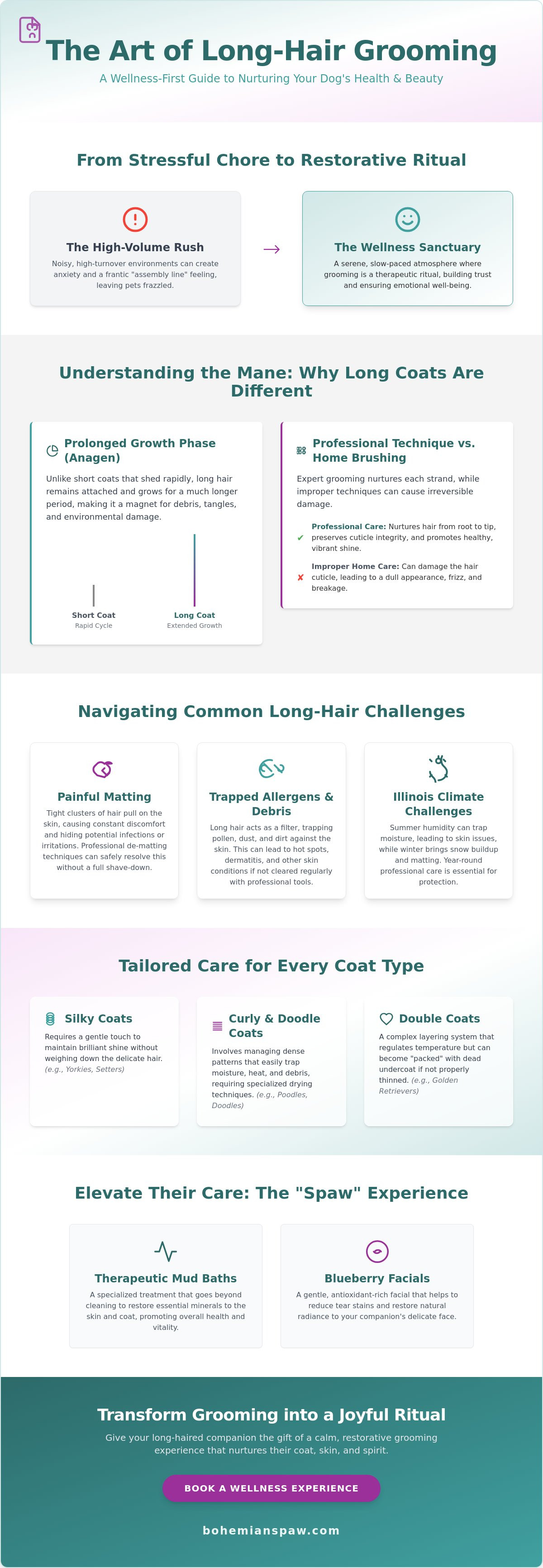 Professional grooming for long-haired dogs Lisle
