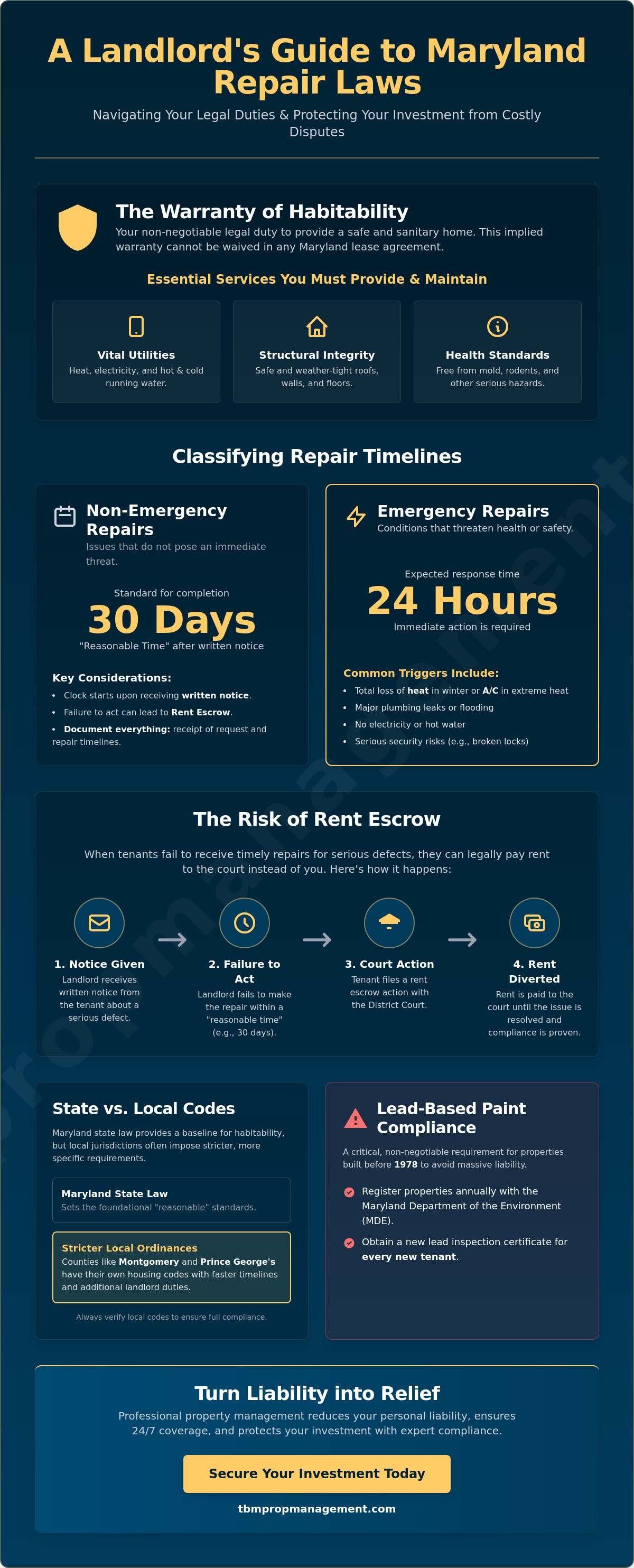 Landlord responsibilities for repairs maryland