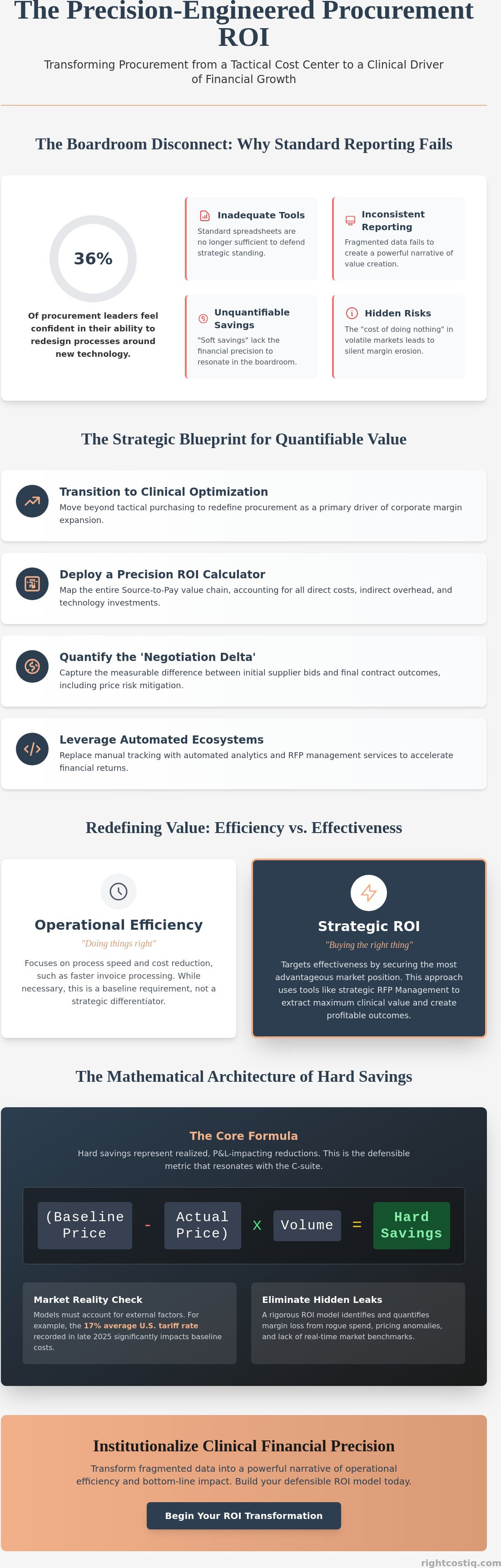 Procurement ROI calculator template