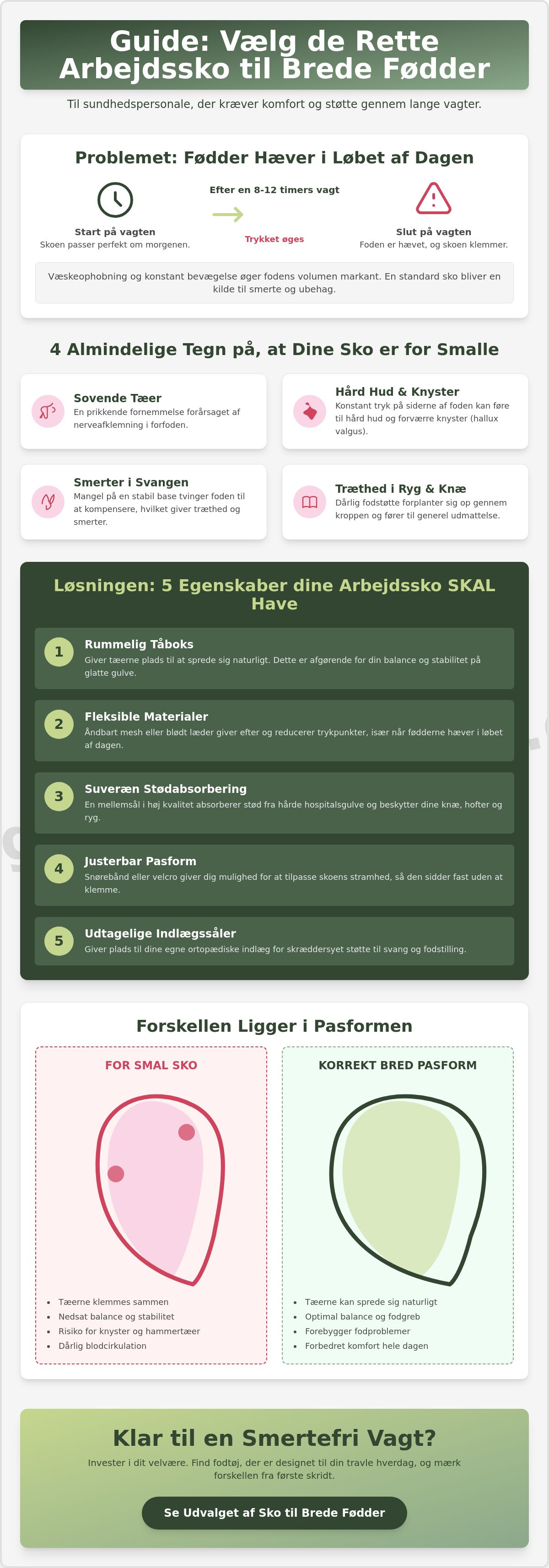 Sko til brede fødder arbejde