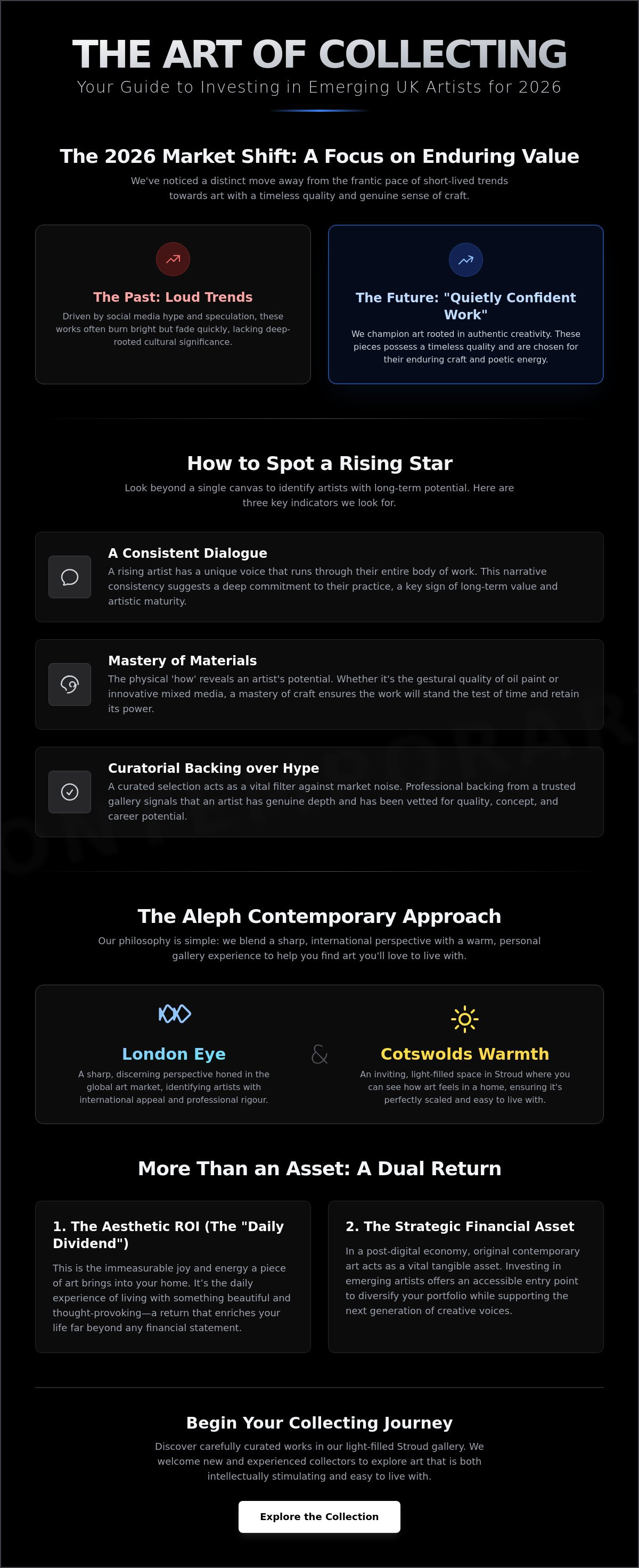 Investing in emerging artists uk