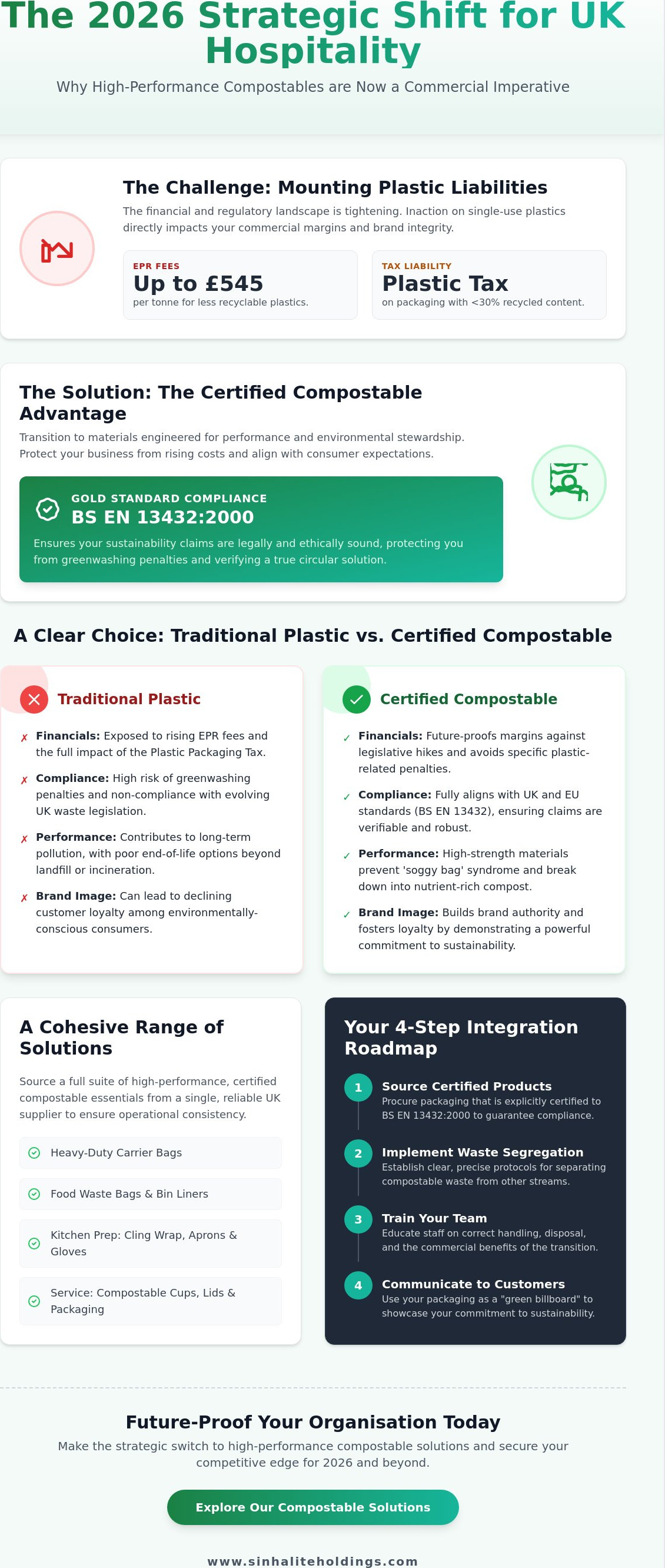 Compostable carrier bags for takeaways