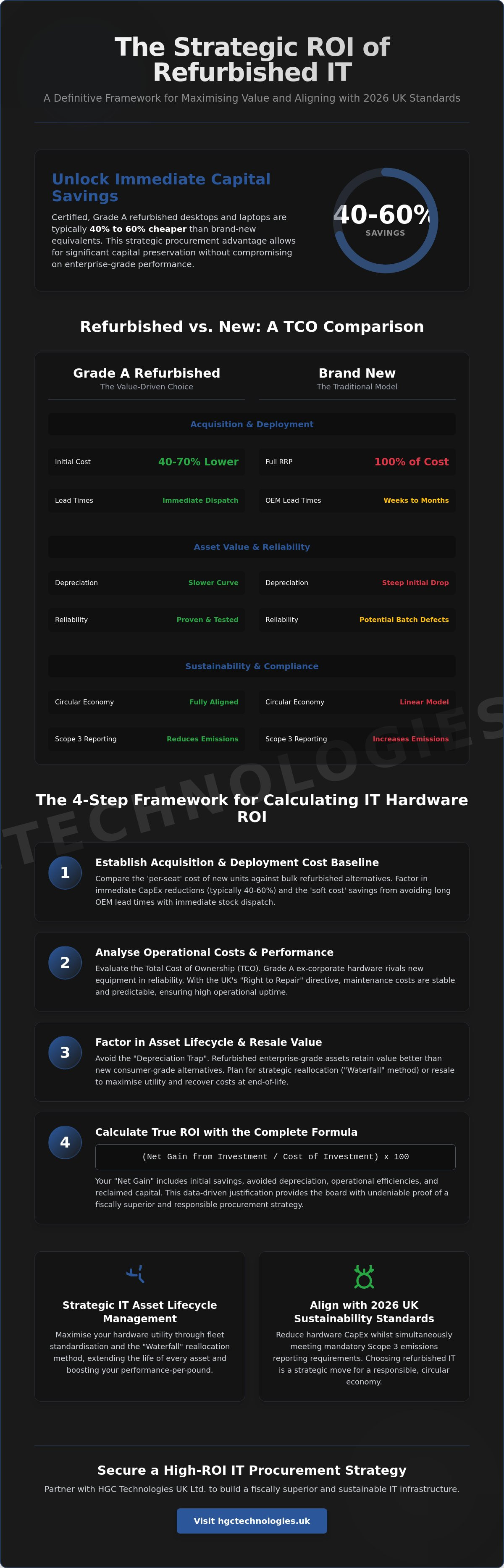 Calculating ROI on refurbished IT equipment
