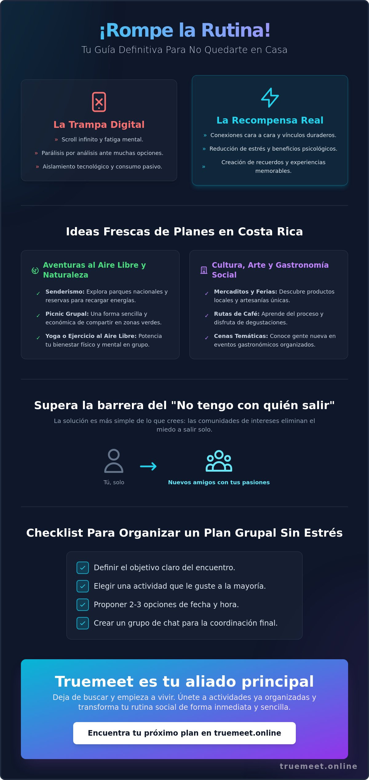 Planes para no quedarse en casa