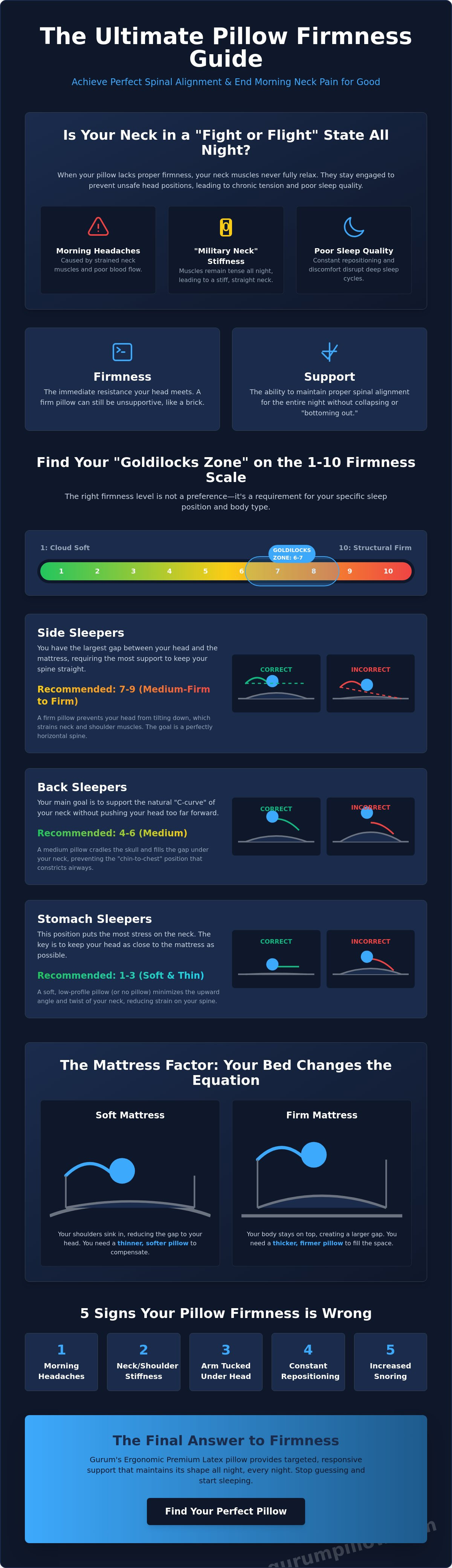 Pillow firmness guide