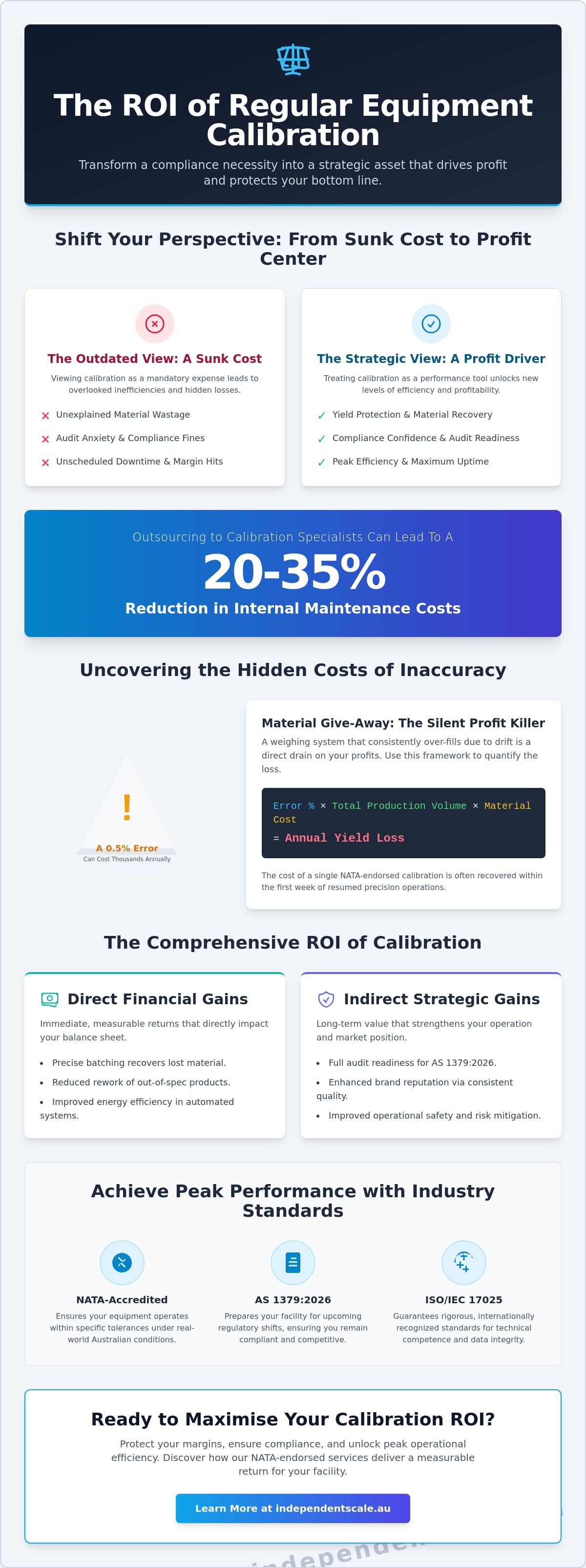 ROI of regular equipment calibration