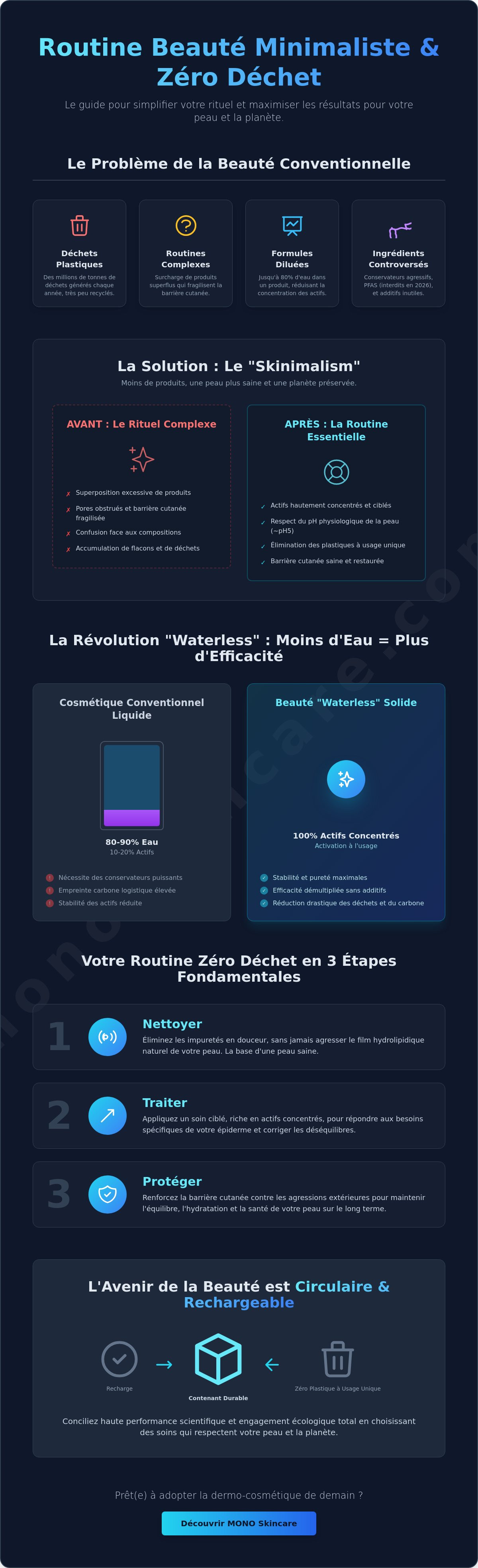 Routine beauté minimaliste et zéro déchet