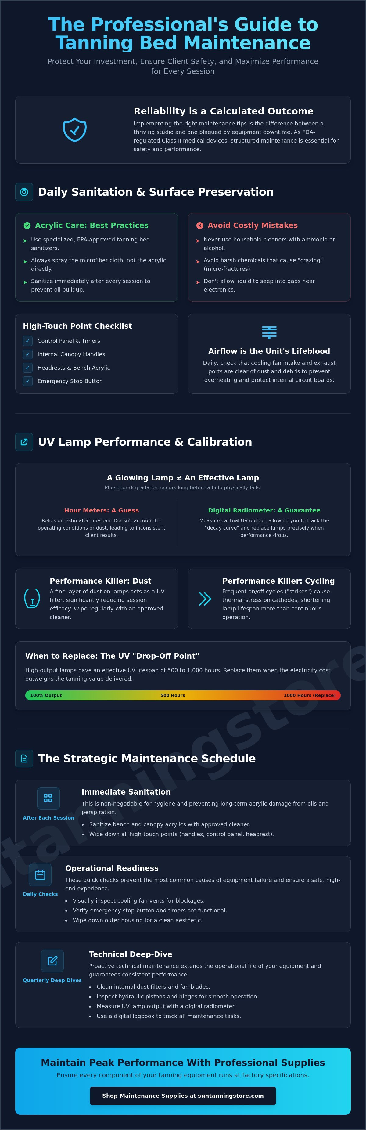 Tanning bed maintenance tips