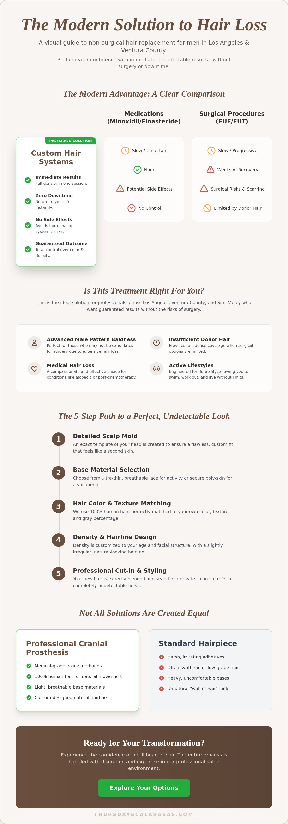 Hair replacement treatment for men