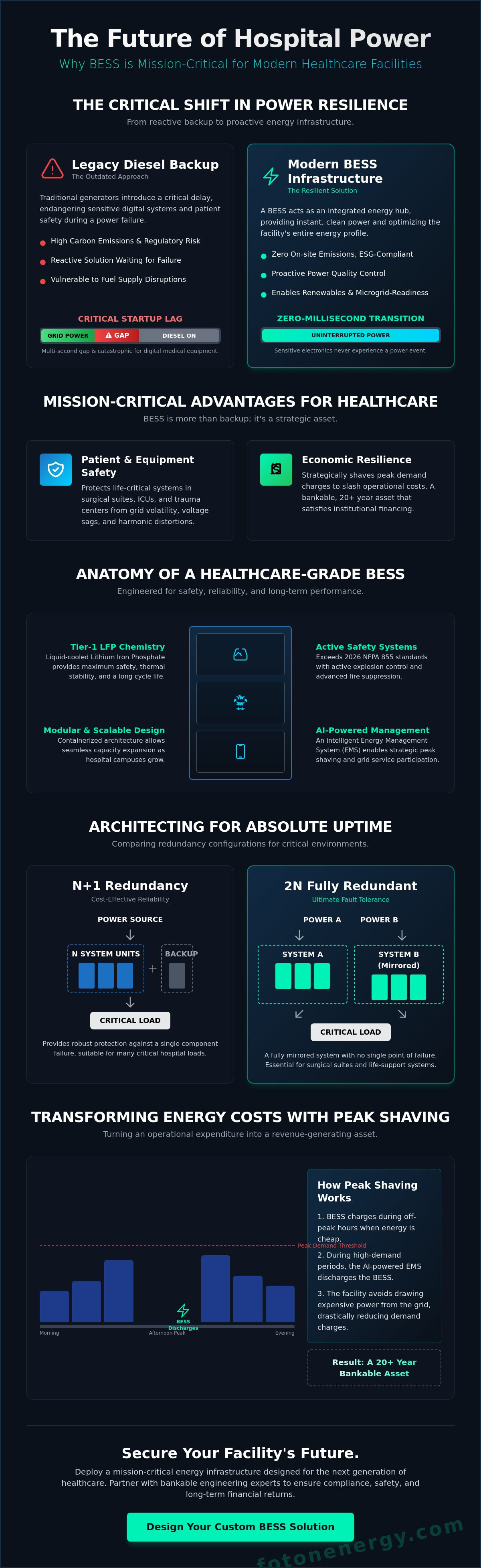 Industrial battery backup for hospitals