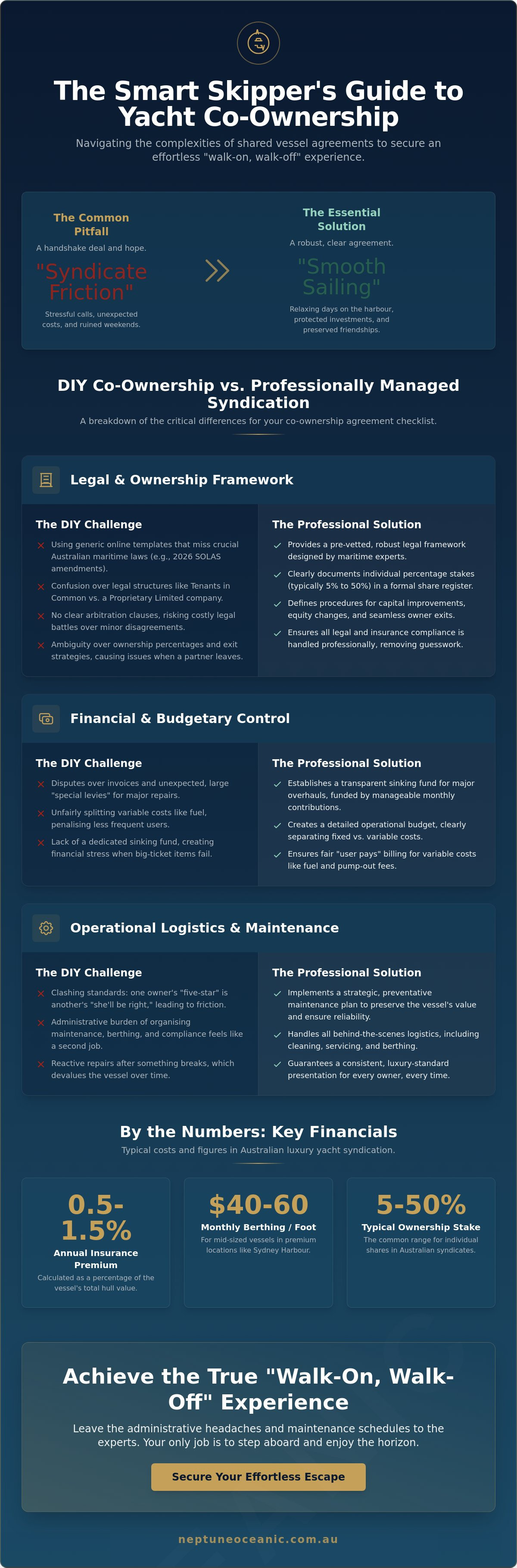 Yacht co-ownership agreement checklist