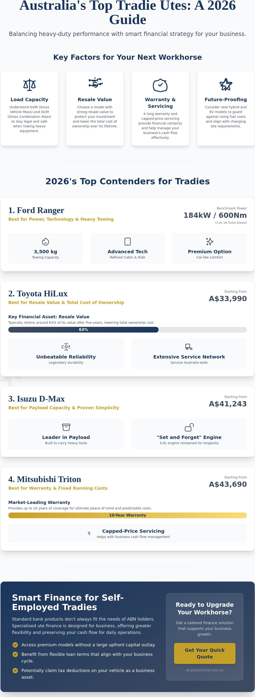 Ute finance for tradies australia